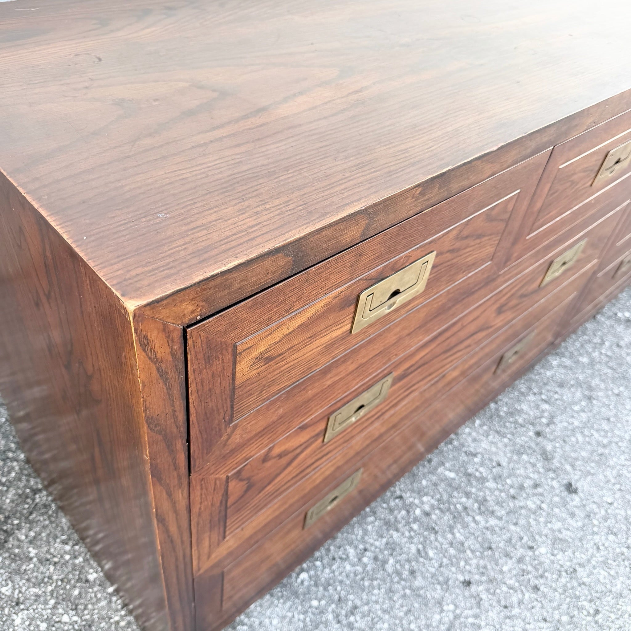 Vintage “Scene One” Campaign Dresser by Henredon Dolphin & Flamingo
