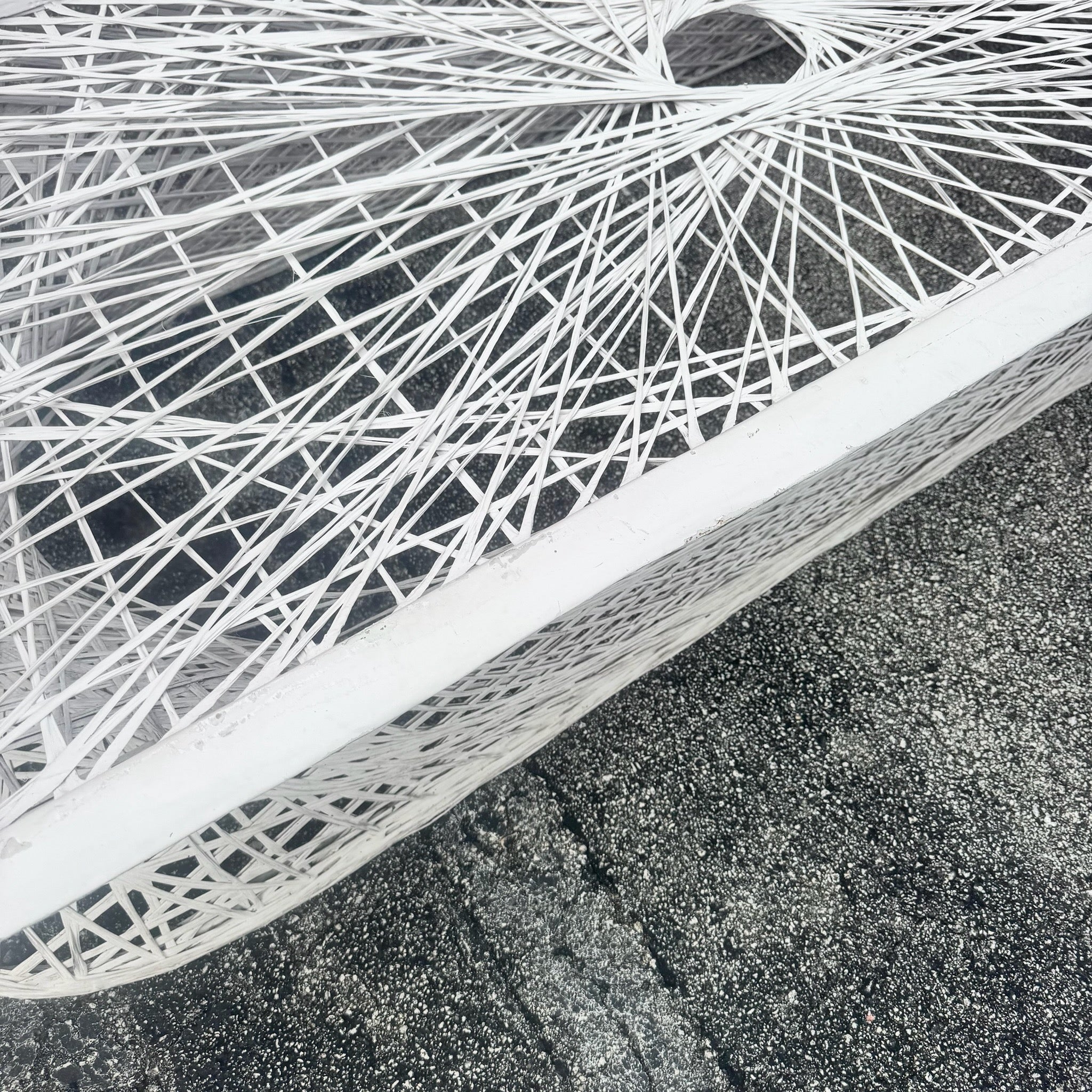 Mid Century Modern Spun Fiberglass Sofa Bench