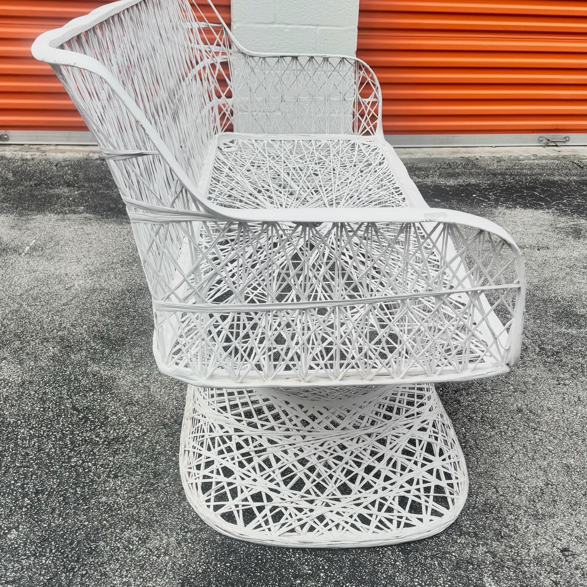 Mid Century Modern Spun Fiberglass Sofa Bench