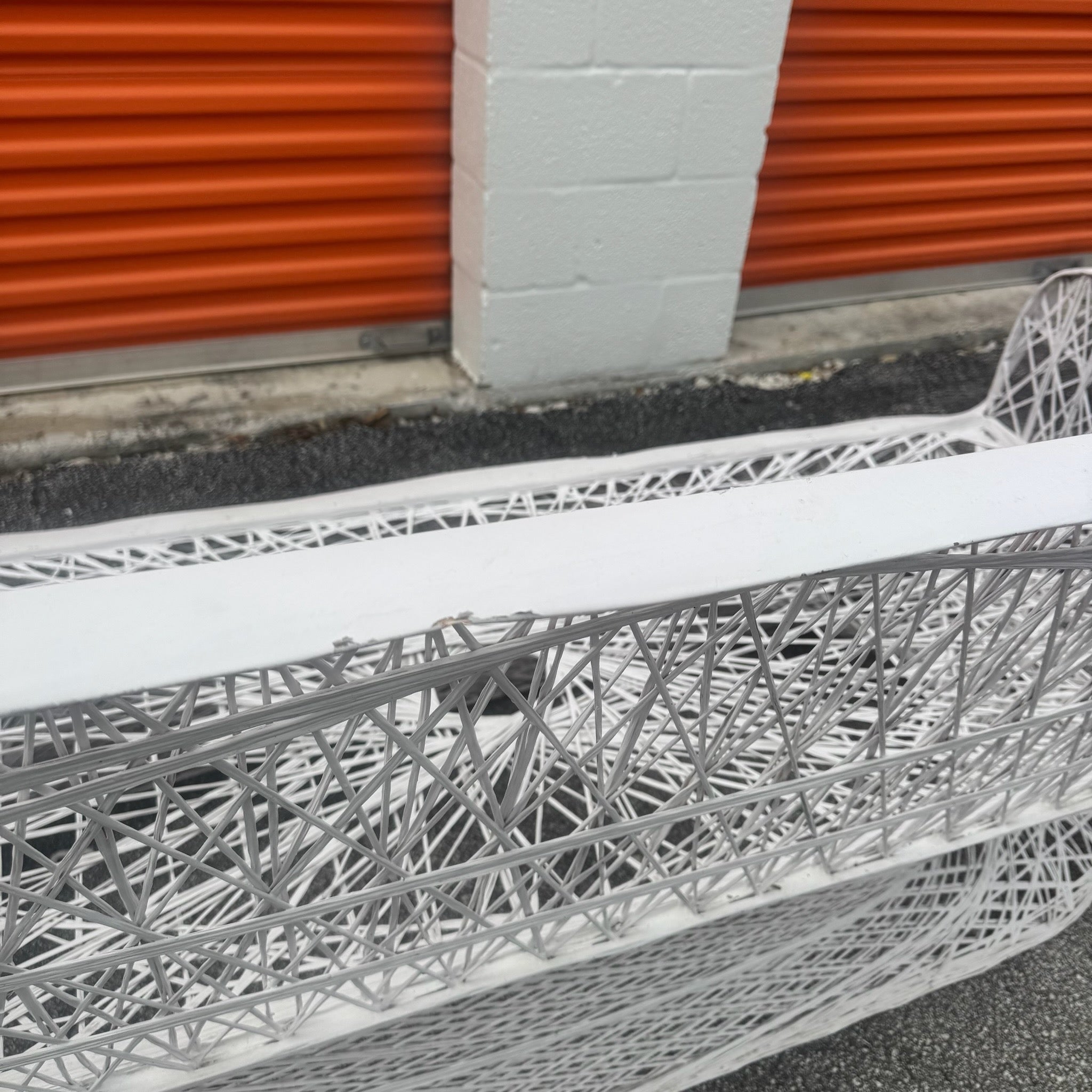 Mid Century Modern Spun Fiberglass Sofa Bench