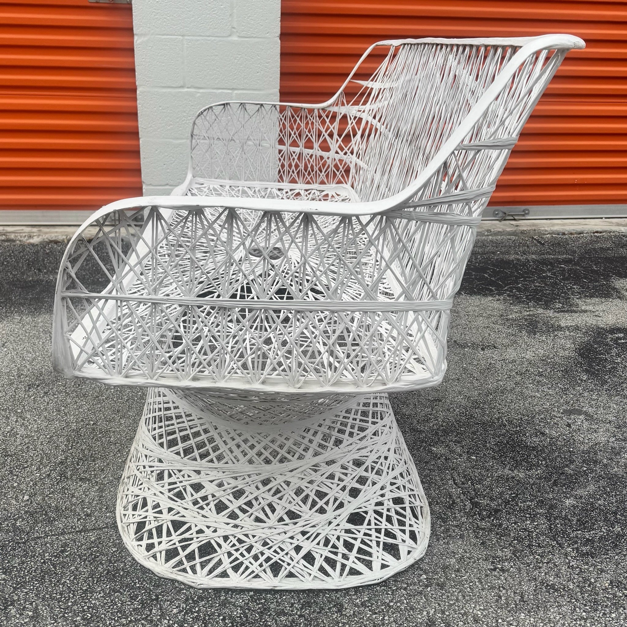 Mid Century Modern Spun Fiberglass Sofa Bench