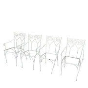 Mid Century Aluminum Outdoor Dining Chairs - Set of 4 No Cushions