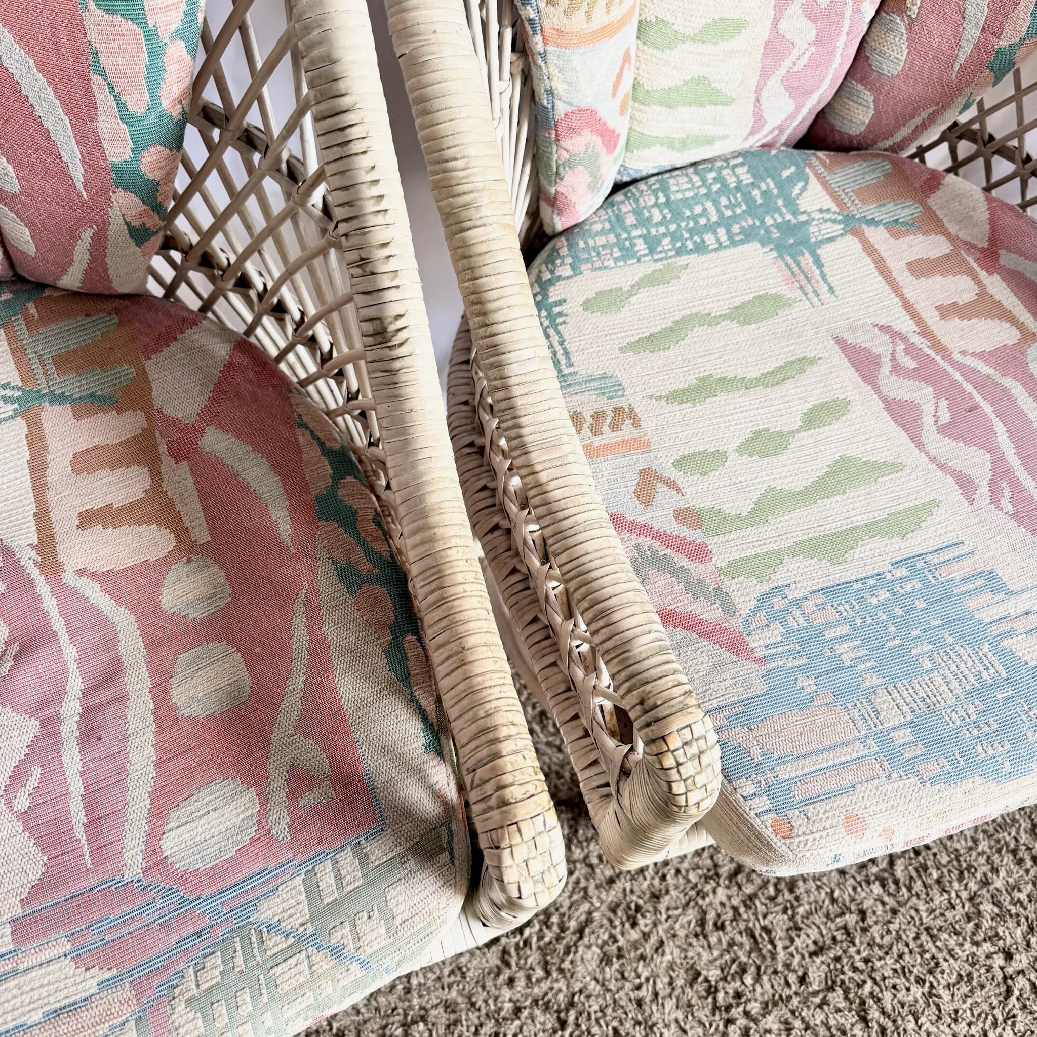 Boho Chic Beige Buri Rattan Swivel Dining Chairs - Set of 4