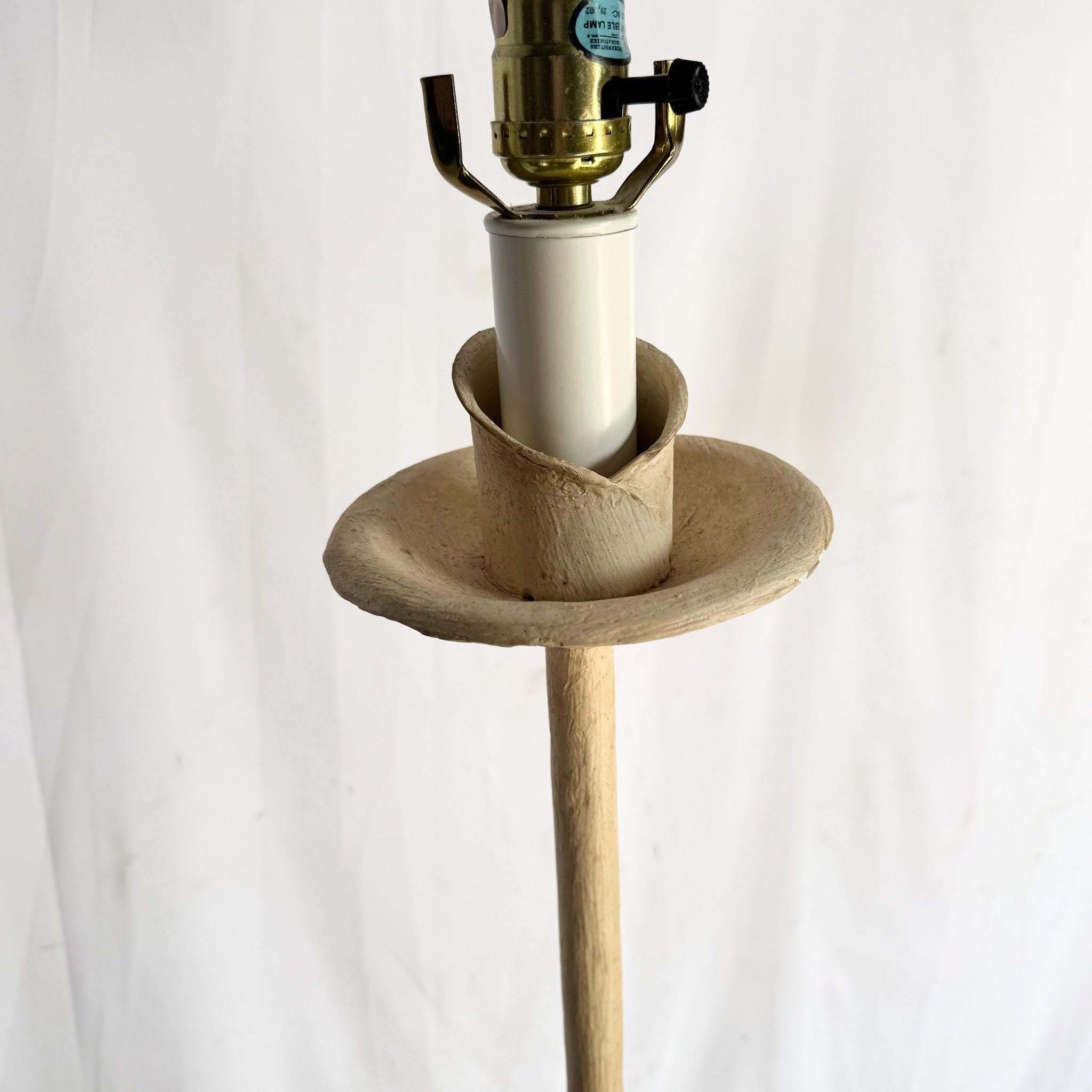 Vintage French Provincial Candlestick Floor Lamps With Three-Legged Base - A Pair