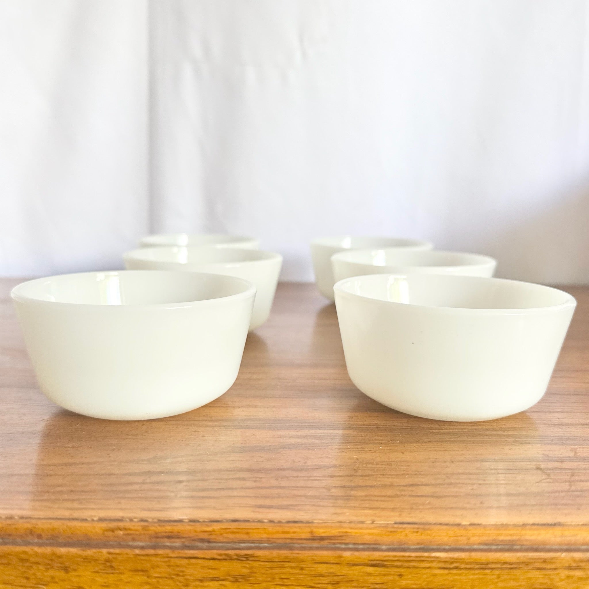 Anchor Hocking Milk Glass Ramekin Bowls – Set of 6 - Dolphin & Flamingo