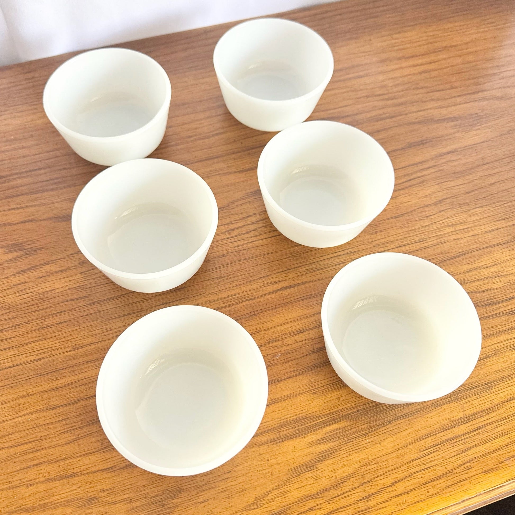 Anchor Hocking Milk Glass Ramekin Bowls – Set of 6 - Dolphin & Flamingo