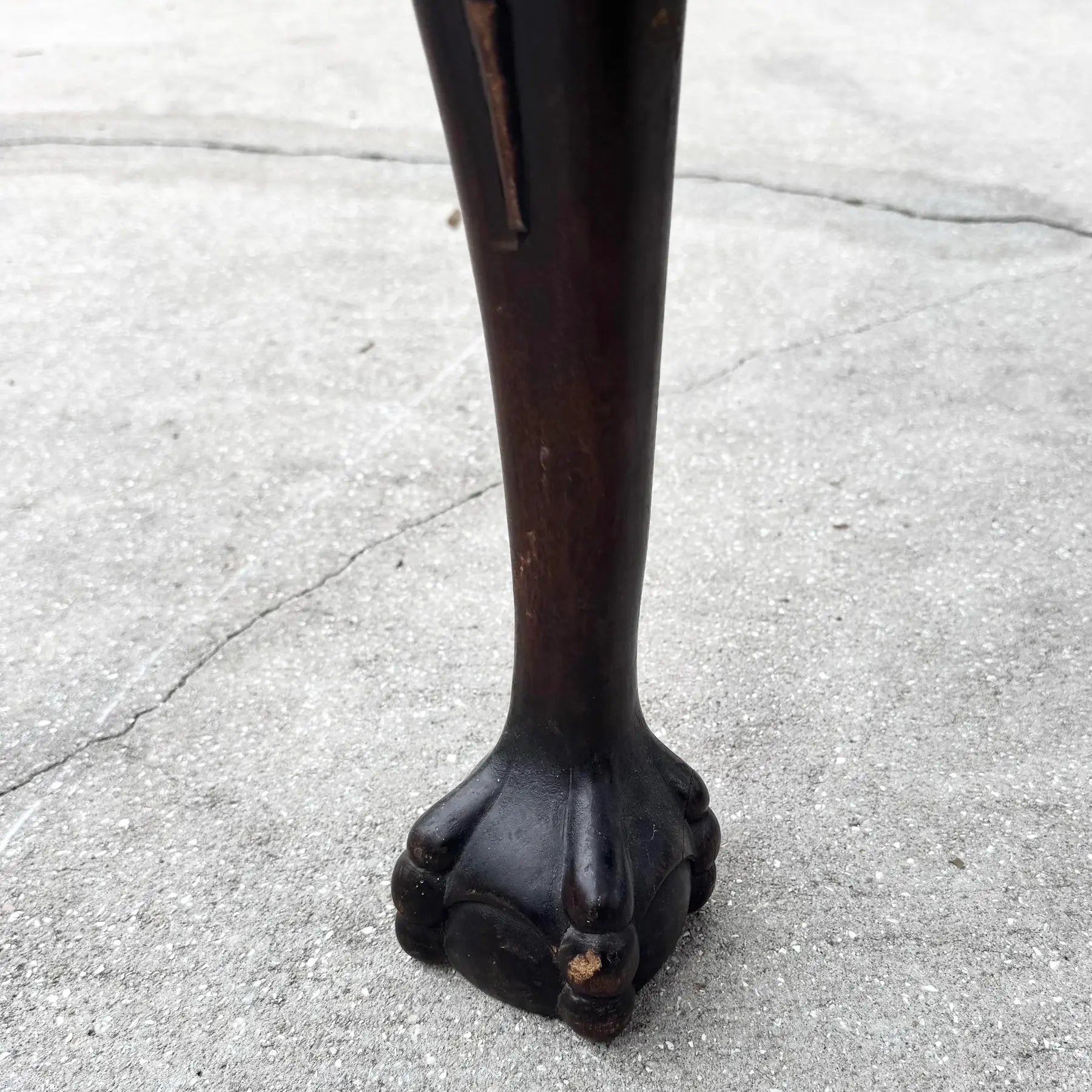 Antique 19th Century Burlwood Ball in Claw Foot Sideboard/Buffet