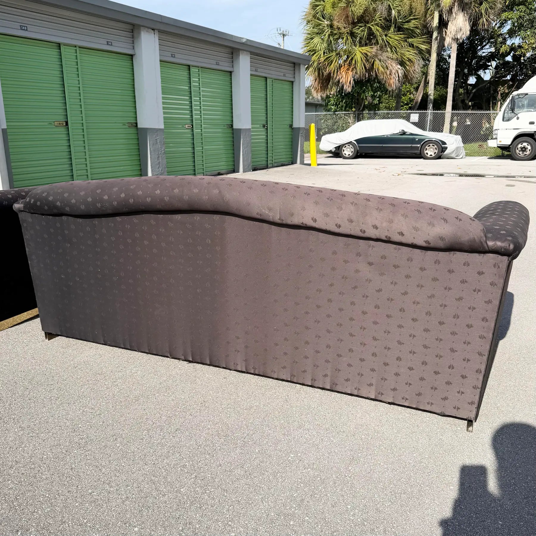 Art Deco Black Sofa Set With Gold Base by Carson’s - Set of 2 Dolphin & Flamingo