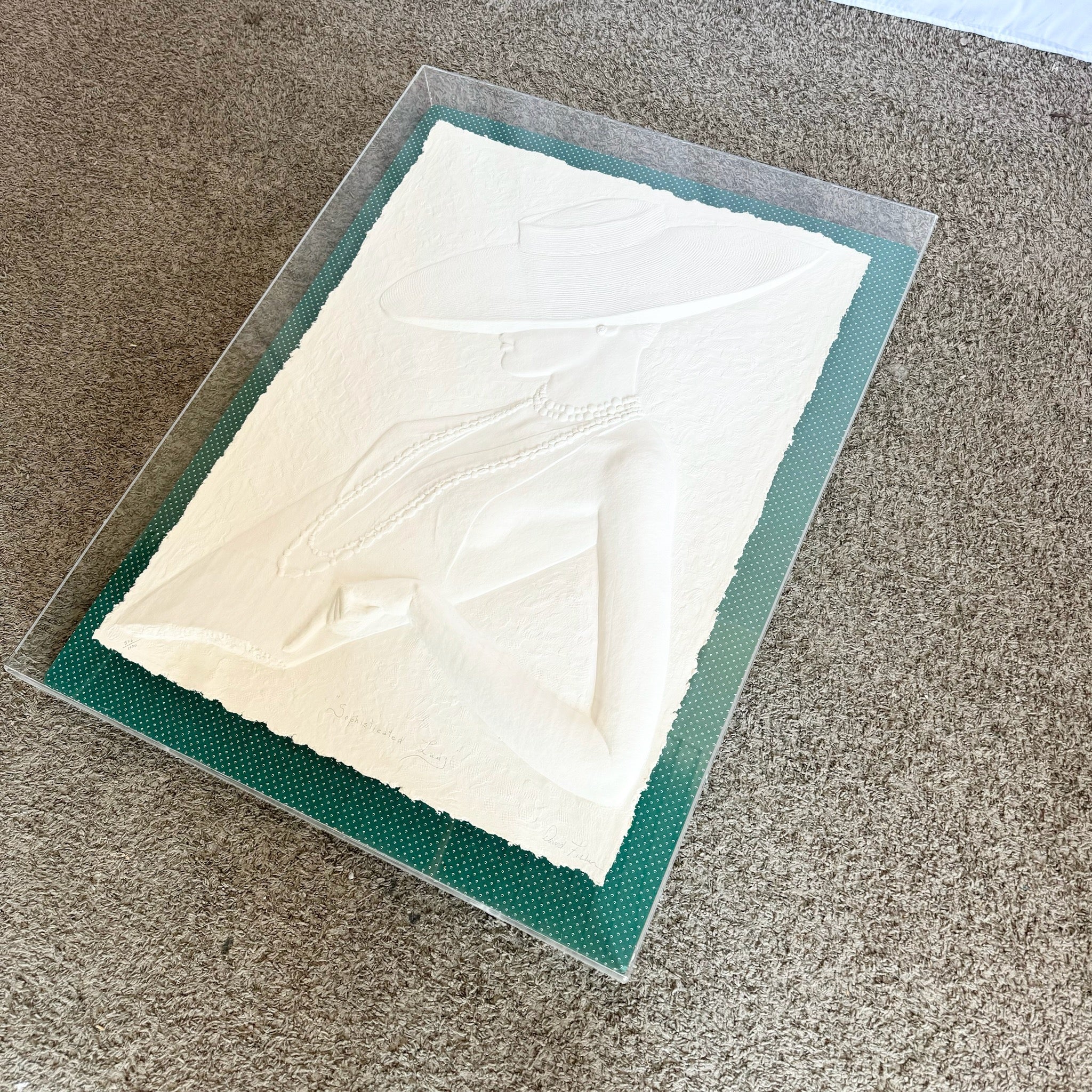 Art Deco Cast Paper Wall Sculpture – Dolphin & Flamingo