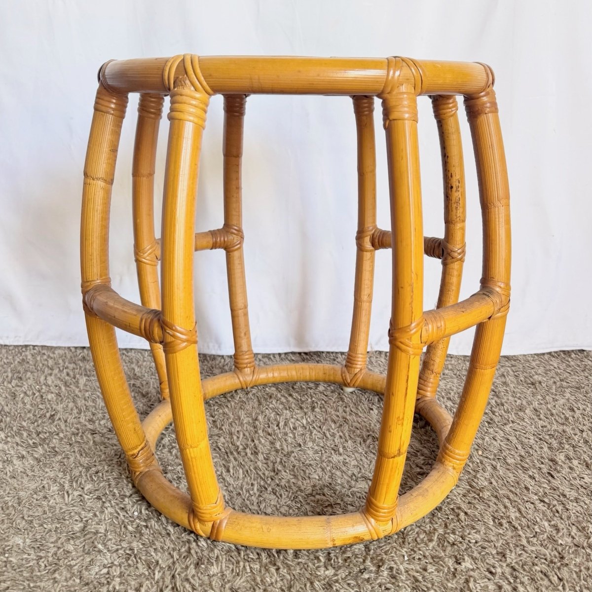Boho Chic Circular Drum Stool/Side Table - Dolphin & Flamingo