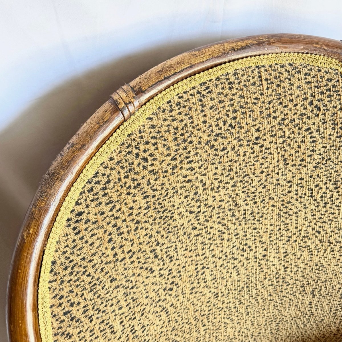 Boho Chic Pencil Reed Back Rattan Leopard Print Dining Arm Chairs - Set of 4 - Dolphin & Flamingo