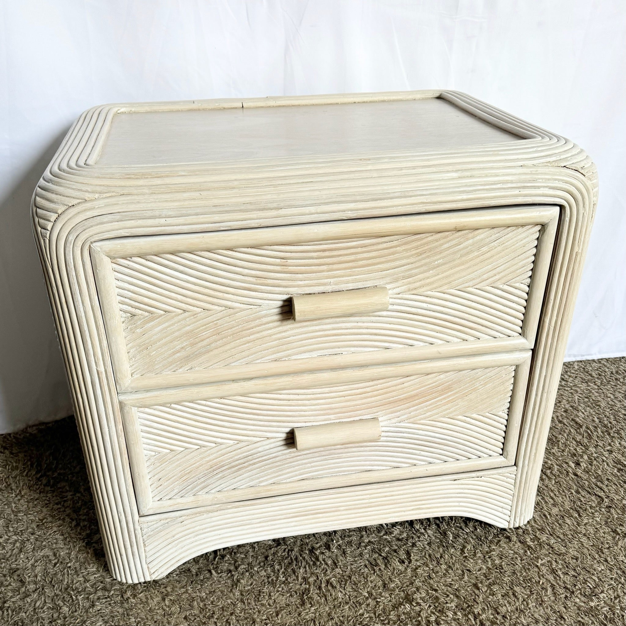 Boho Chic Pencil Reed Nightstand - Dolphin & Flamingo
