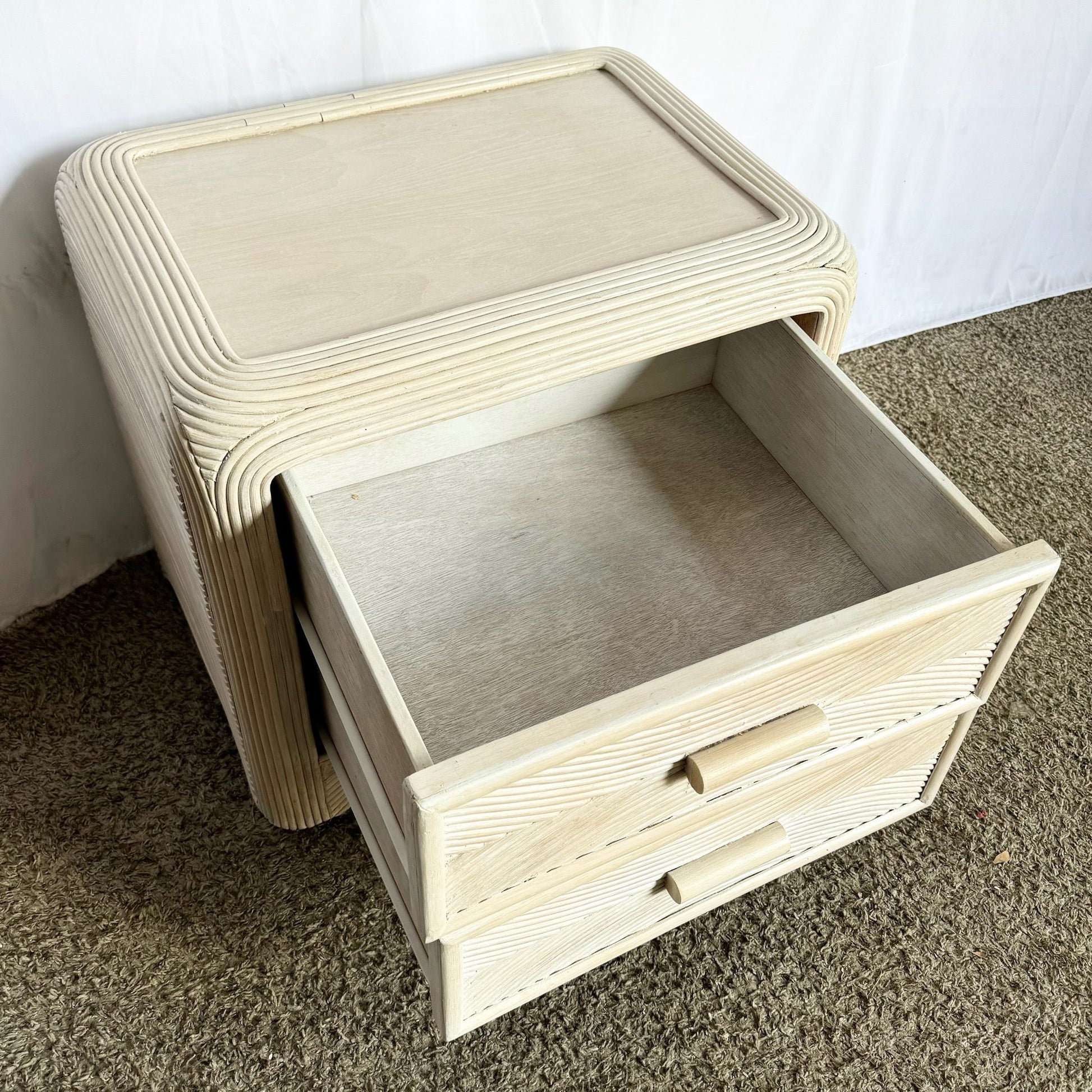 Boho Chic Pencil Reed Nightstand - Dolphin & Flamingo