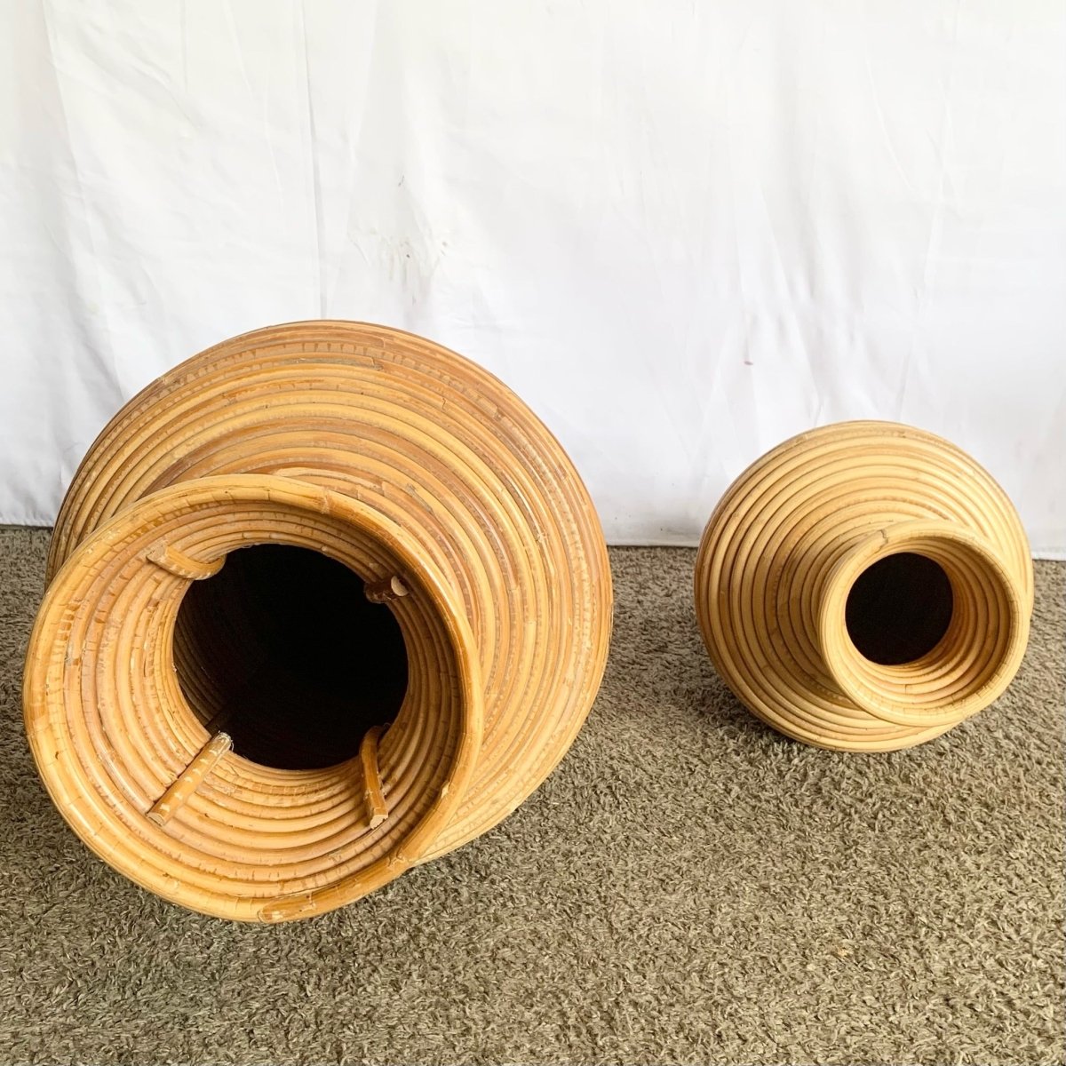 Boho Chic Pencil Reed Vases - Set of 2 - Dolphin & Flamingo