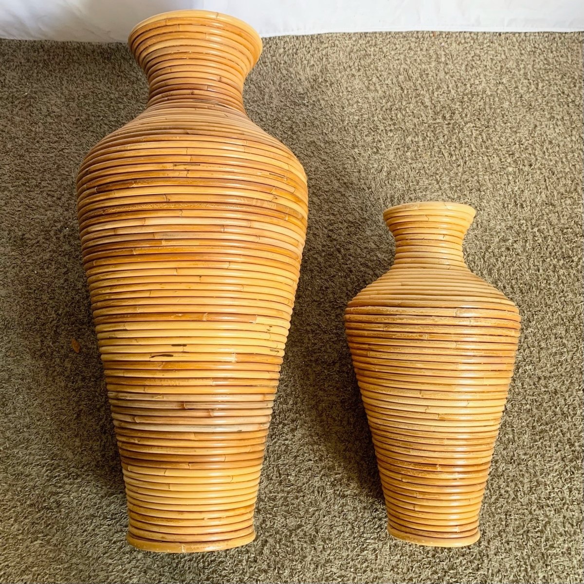 Boho Chic Pencil Reed Vases - Set of 2 - Dolphin & Flamingo