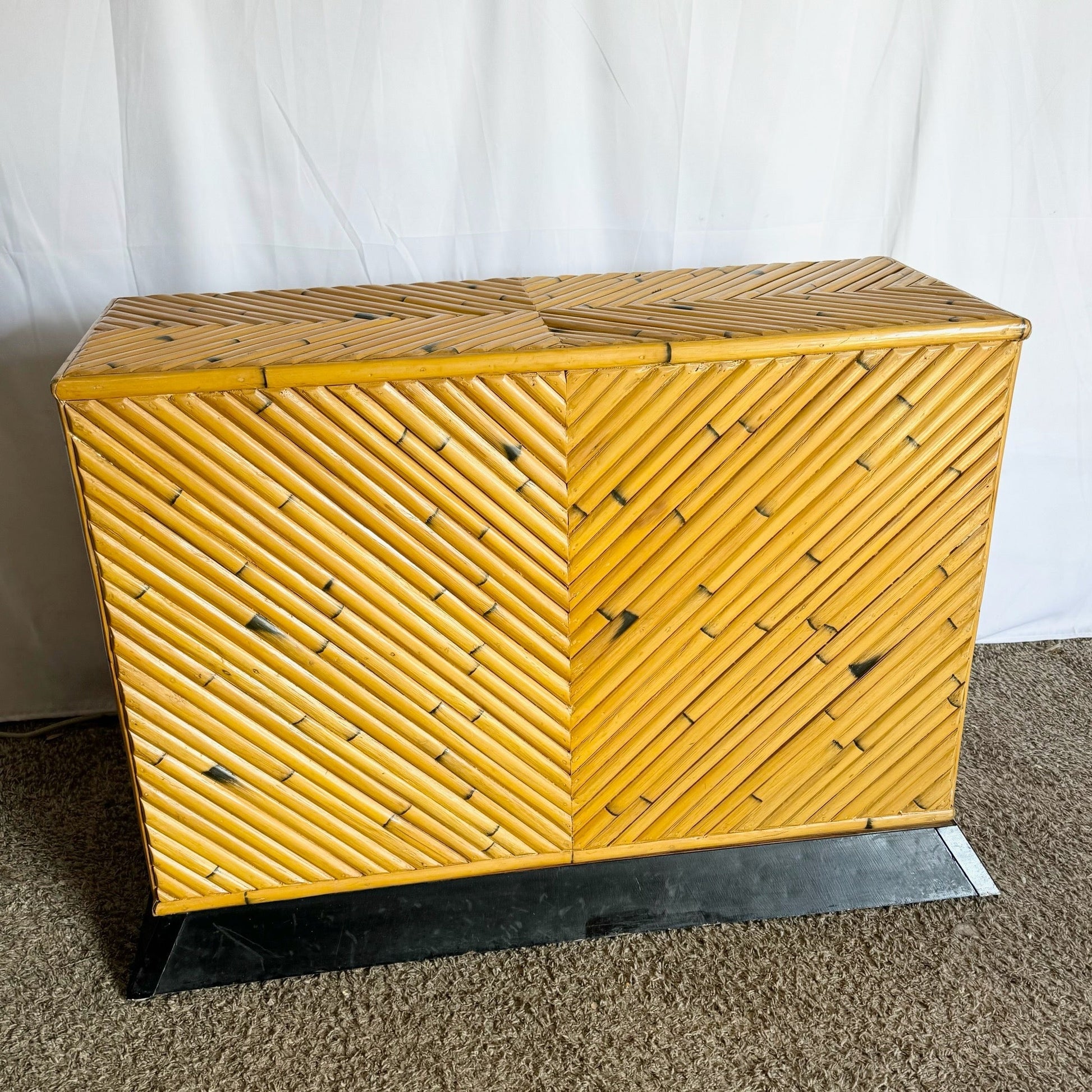 Boho Chic Split Rattan Console Table/Table Base - Dolphin & Flamingo