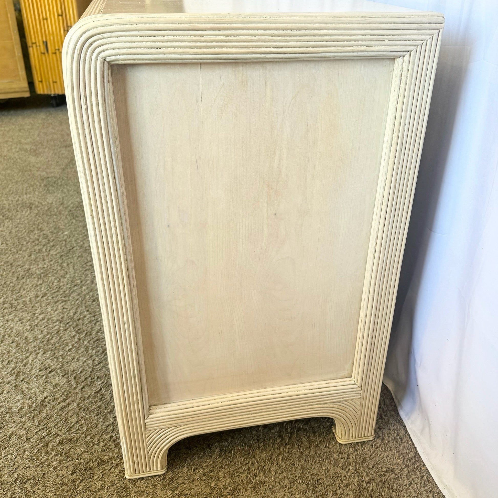 Boho Chic Wavy Pencil Reed Credenza by American Drew - Dolphin & Flamingo