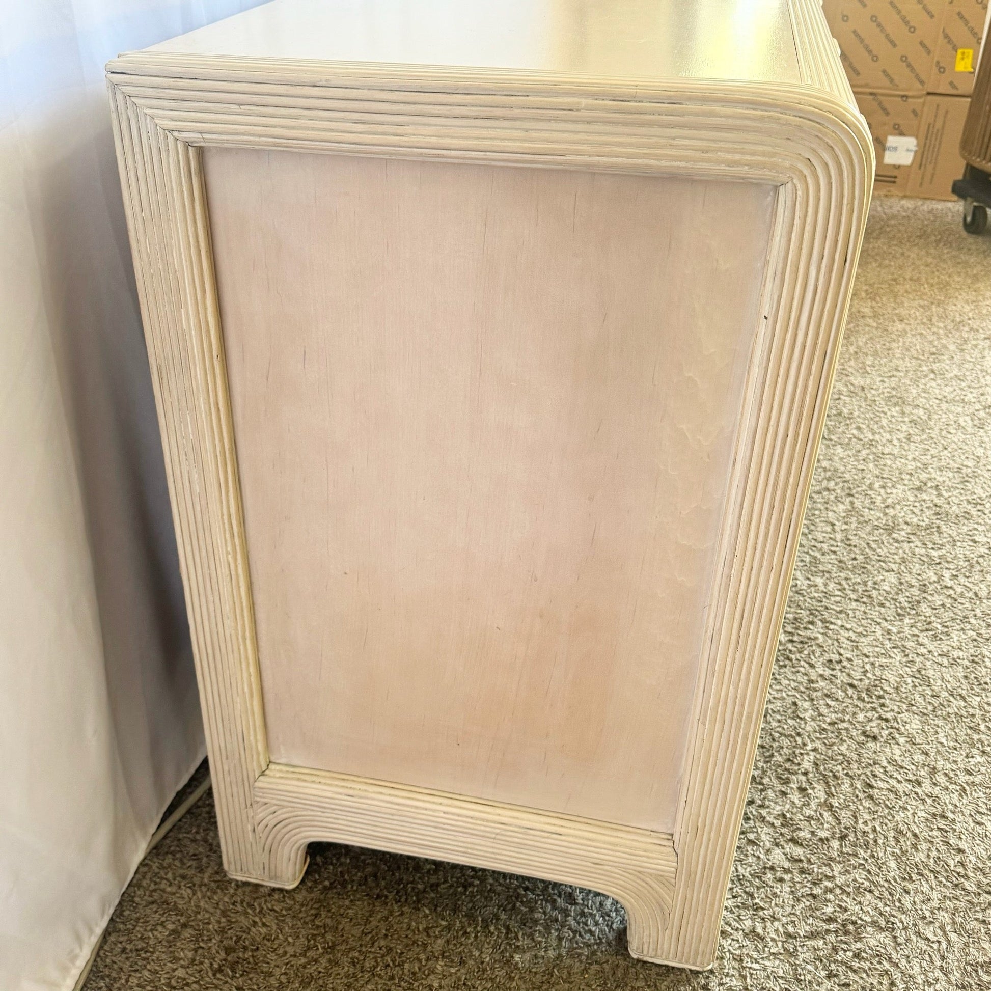 Boho Chic Wavy Pencil Reed Credenza by American Drew - Dolphin & Flamingo