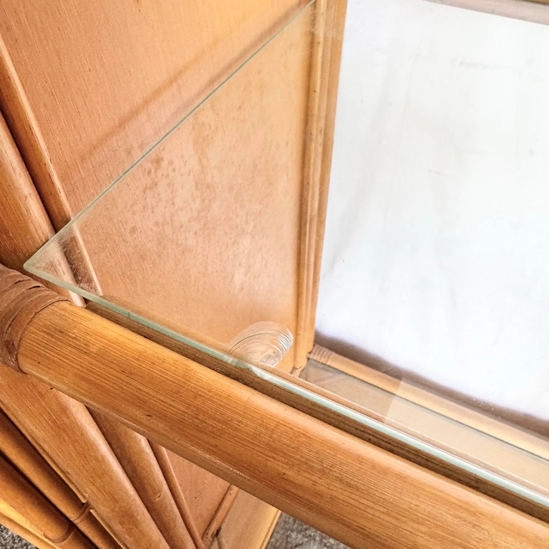 Boho Chic Wavy Pencil Reed Etageres - A Pair