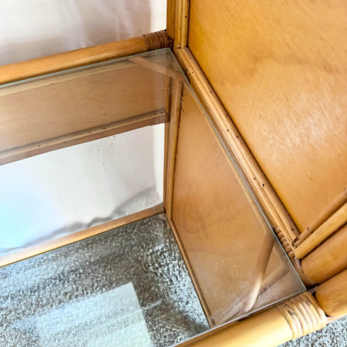 Boho Chic Wavy Pencil Reed Etageres - A Pair - Dolphin & Flamingo