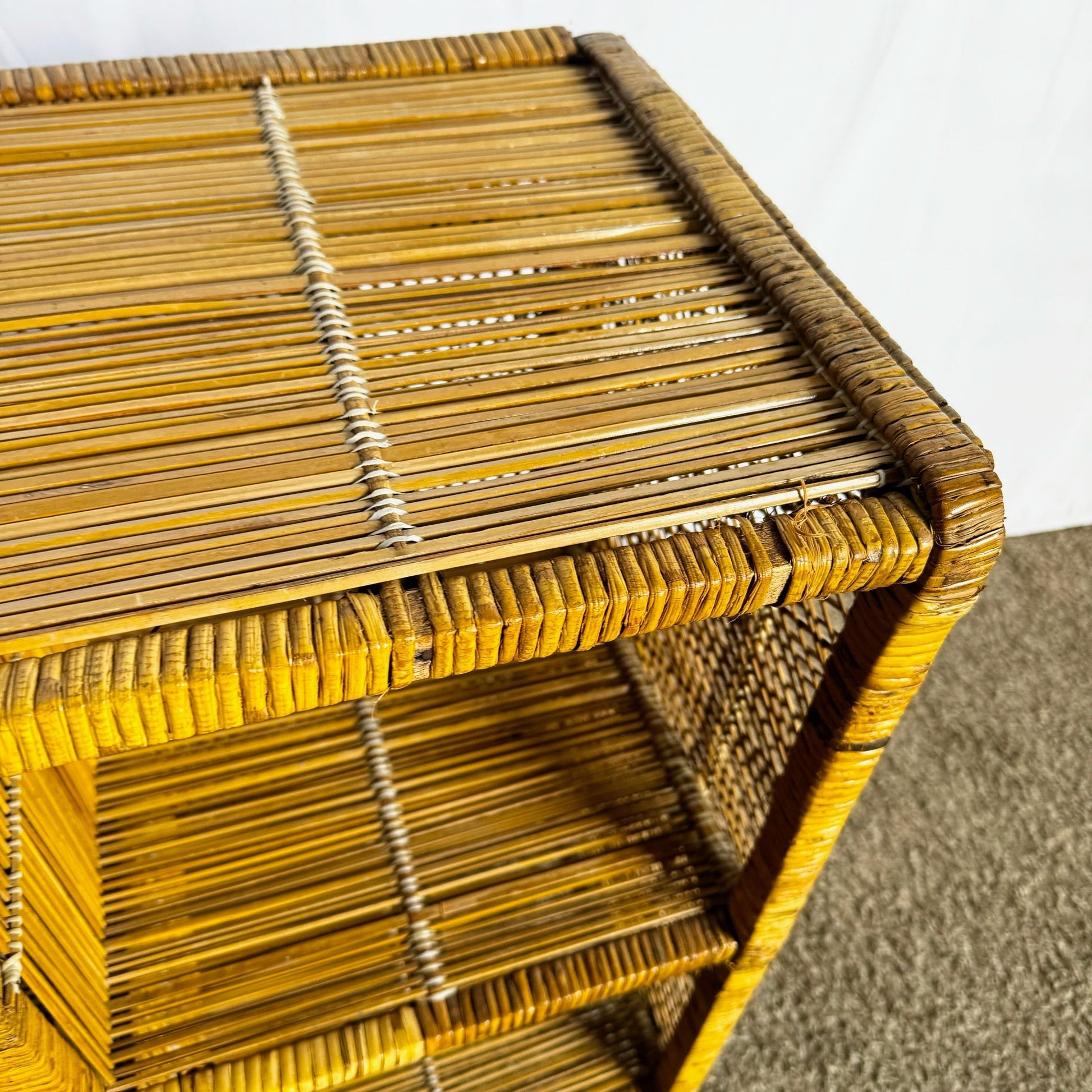 Boho Chic Wicker Wrapped Credenza - Dolphin & Flamingo
