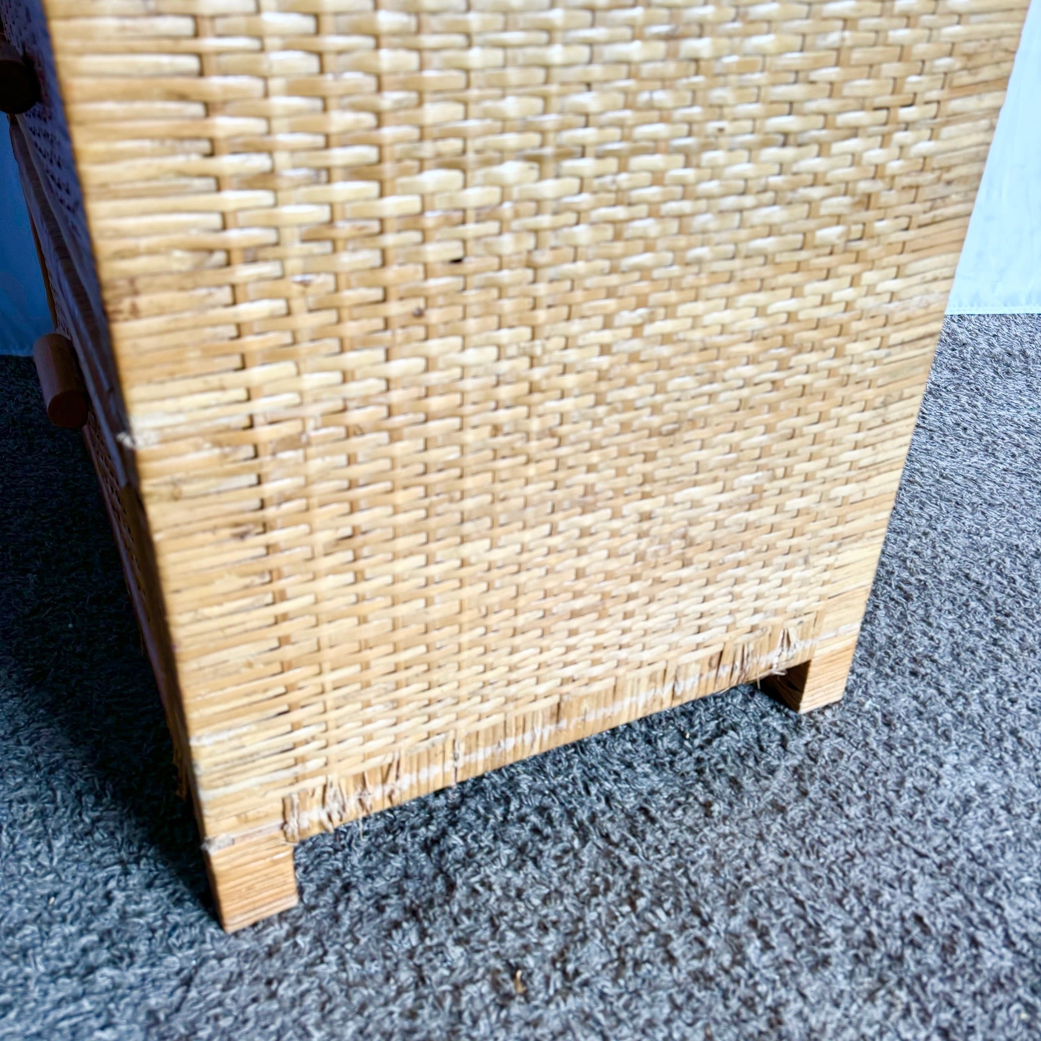 Boho Chic Wicker Wrapped Highboy Dresser - 6 Drawers - Dolphin & Flamingo