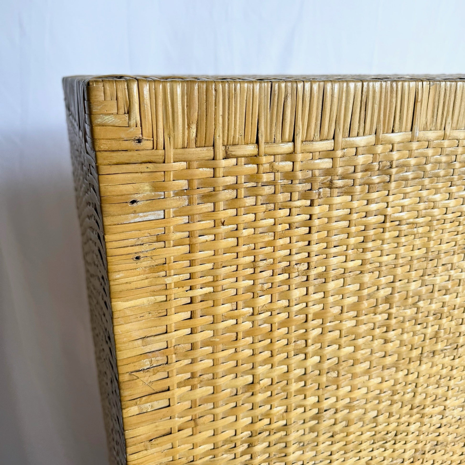 Boho Chic Wicker Wrapped Highboy Dresser - 6 Drawers - Dolphin & Flamingo