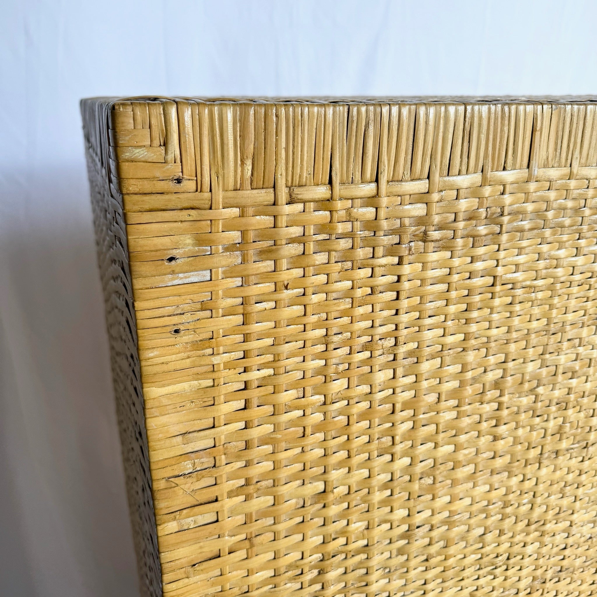 Boho Chic Wicker Wrapped Highboy Dresser - 6 Drawers - Dolphin & Flamingo