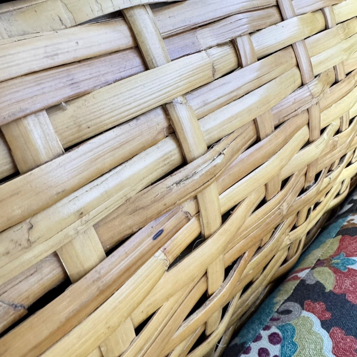Boho Chic Woven Rattan Bamboo Sofa by Ralph Lauren - Dolphin & Flamingo