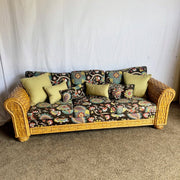 Boho Chic Woven Rattan Bamboo Sofa by Ralph Lauren - Dolphin & Flamingo