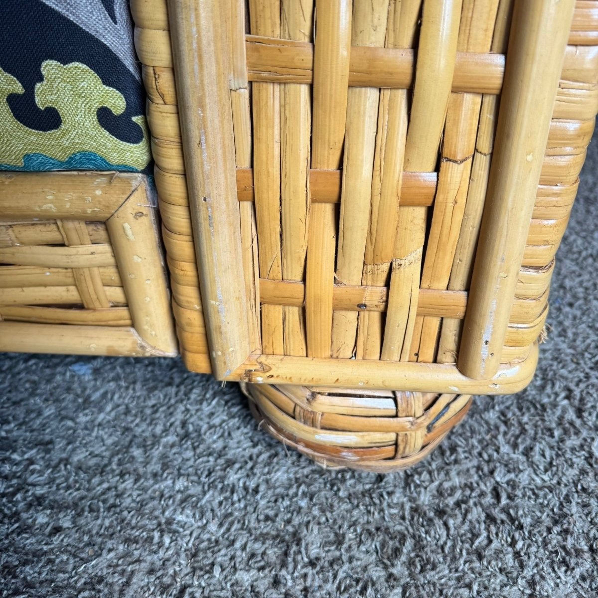 Boho Chic Woven Rattan Bamboo Sofa by Ralph Lauren - Dolphin & Flamingo