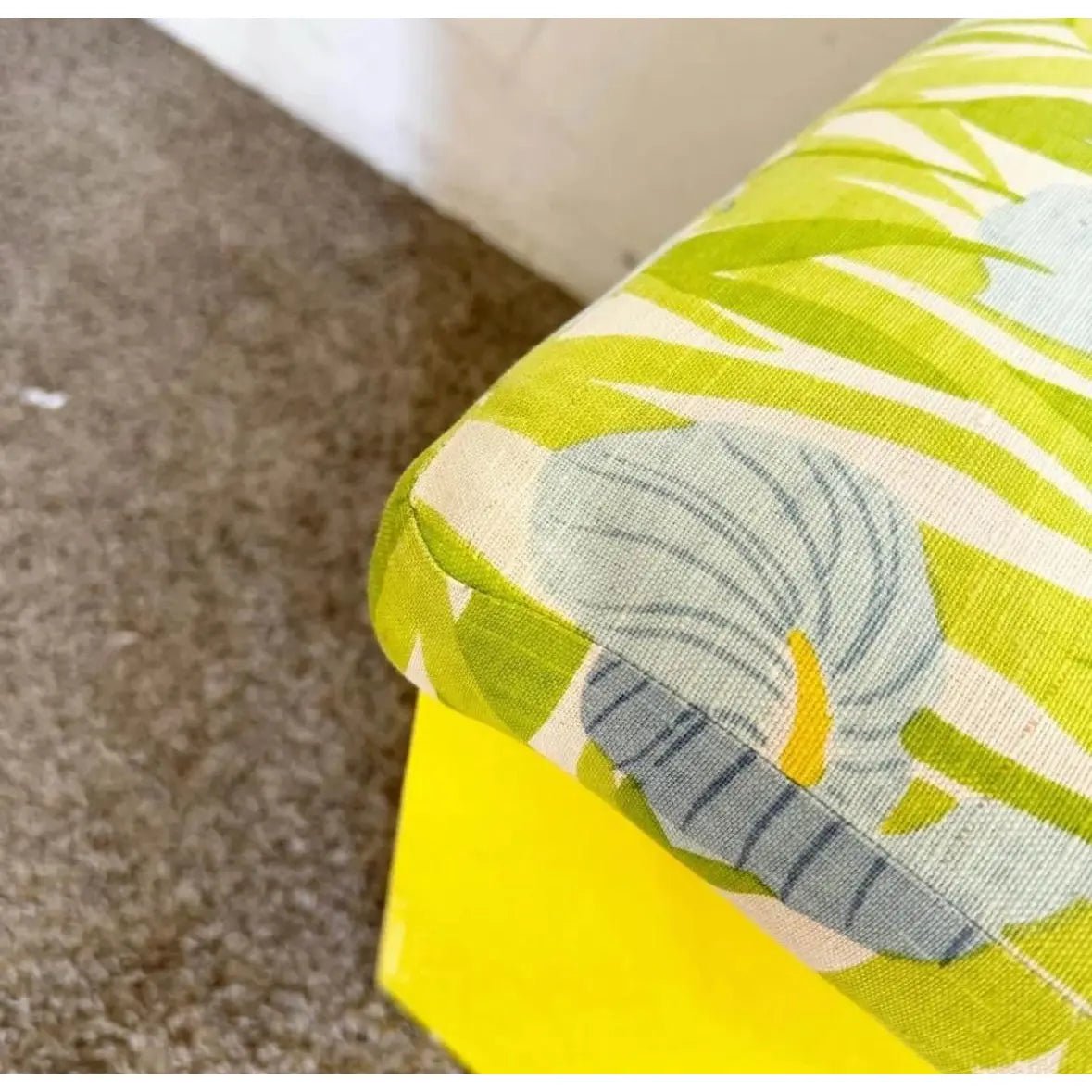 Boho Regency Yellow Blue and Green Dining/Card Table Set - 5 Pieces - Dolphin & Flamingo