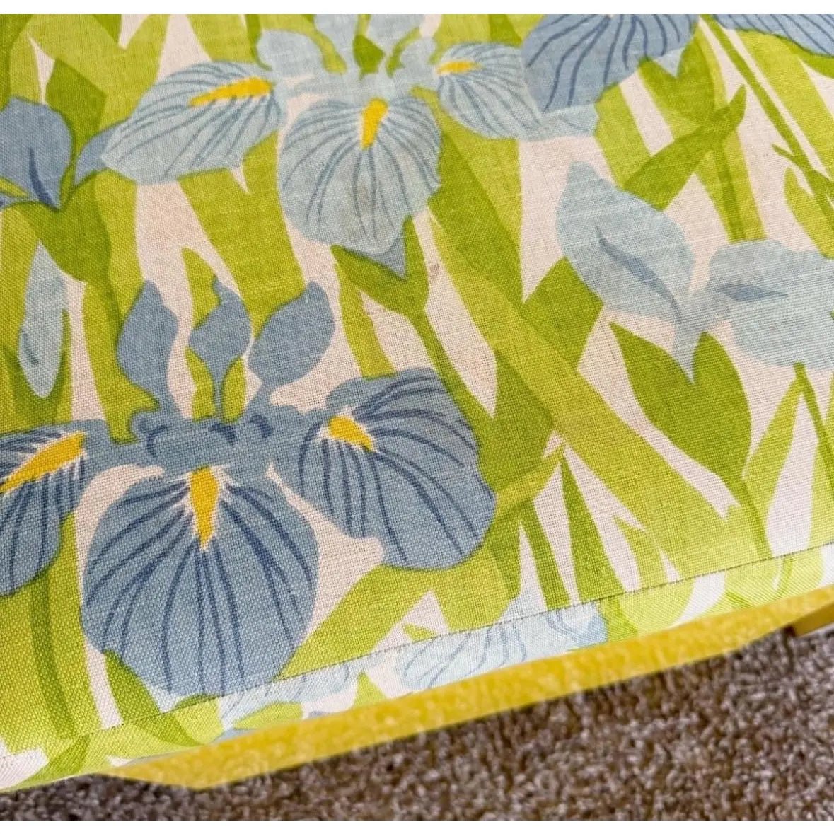 Boho Regency Yellow Blue and Green Dining/Card Table Set - 5 Pieces - Dolphin & Flamingo