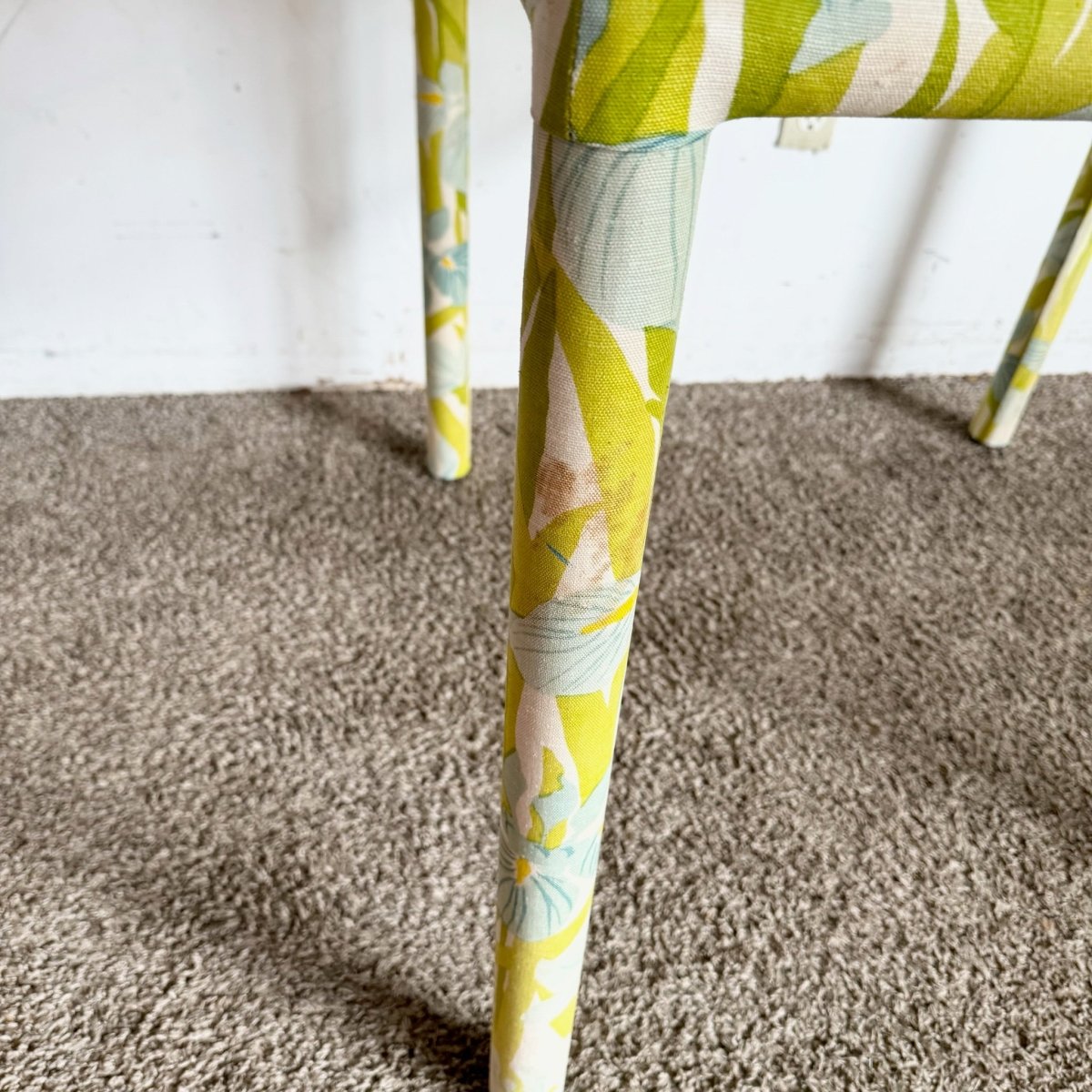 Boho Regency Yellow Blue and Green Dining/Card Table Set - 5 Pieces - Dolphin & Flamingo