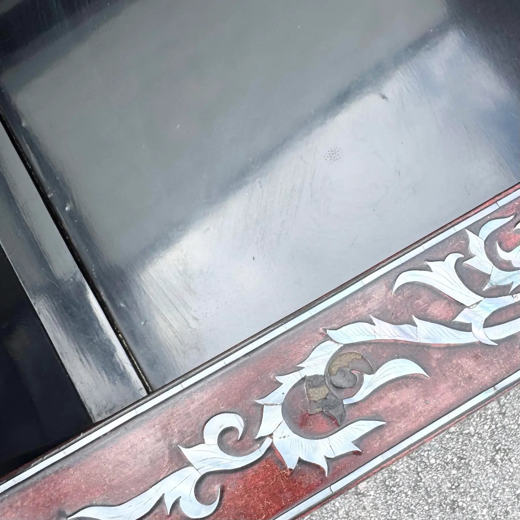 Chinese Rosewood With Mother of Pearl Inlay Lounge Chairs - Set of 3 Dolphin & Flamingo