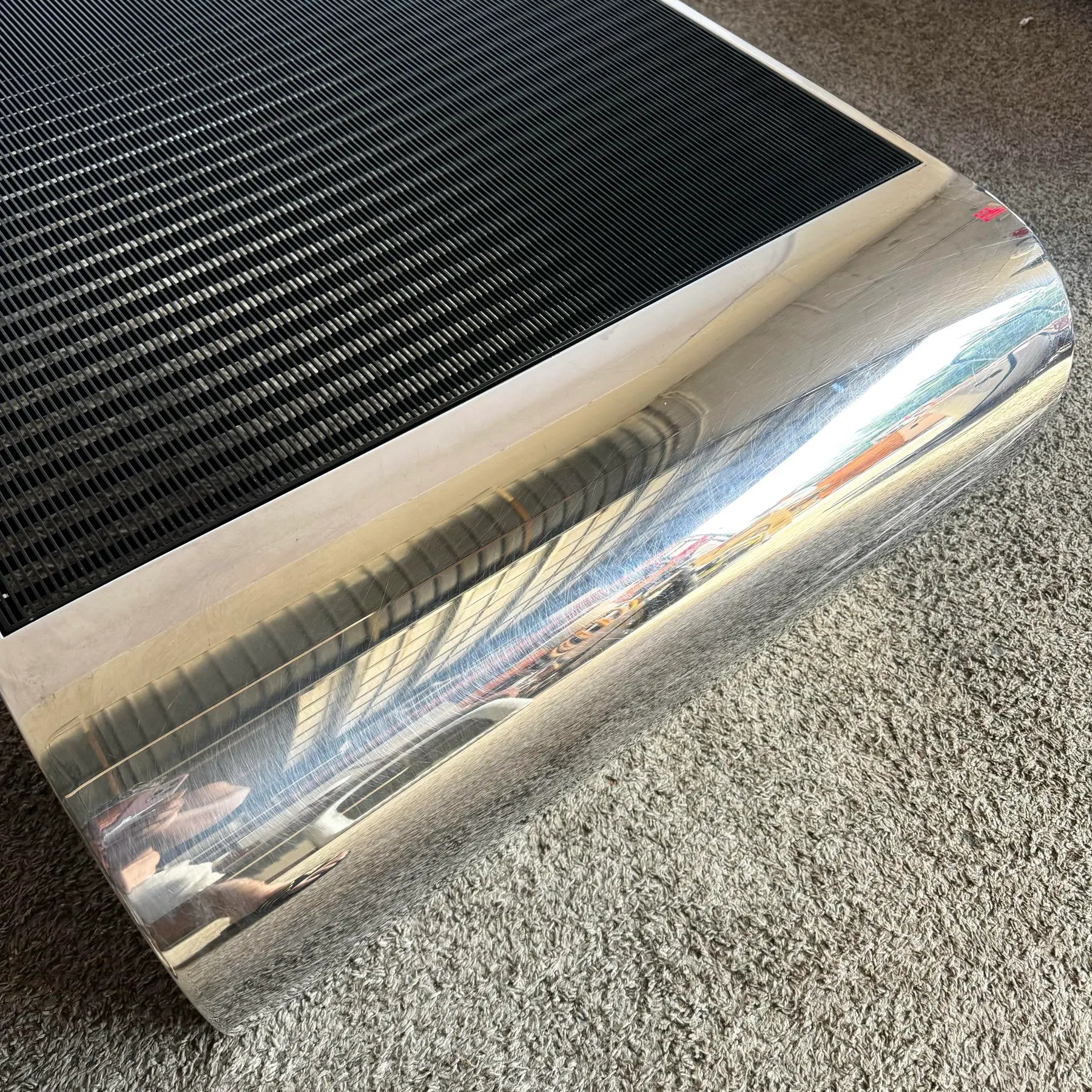 Chrome/Polished Steel Waterfall Coffee Table - Dolphin & Flamingo