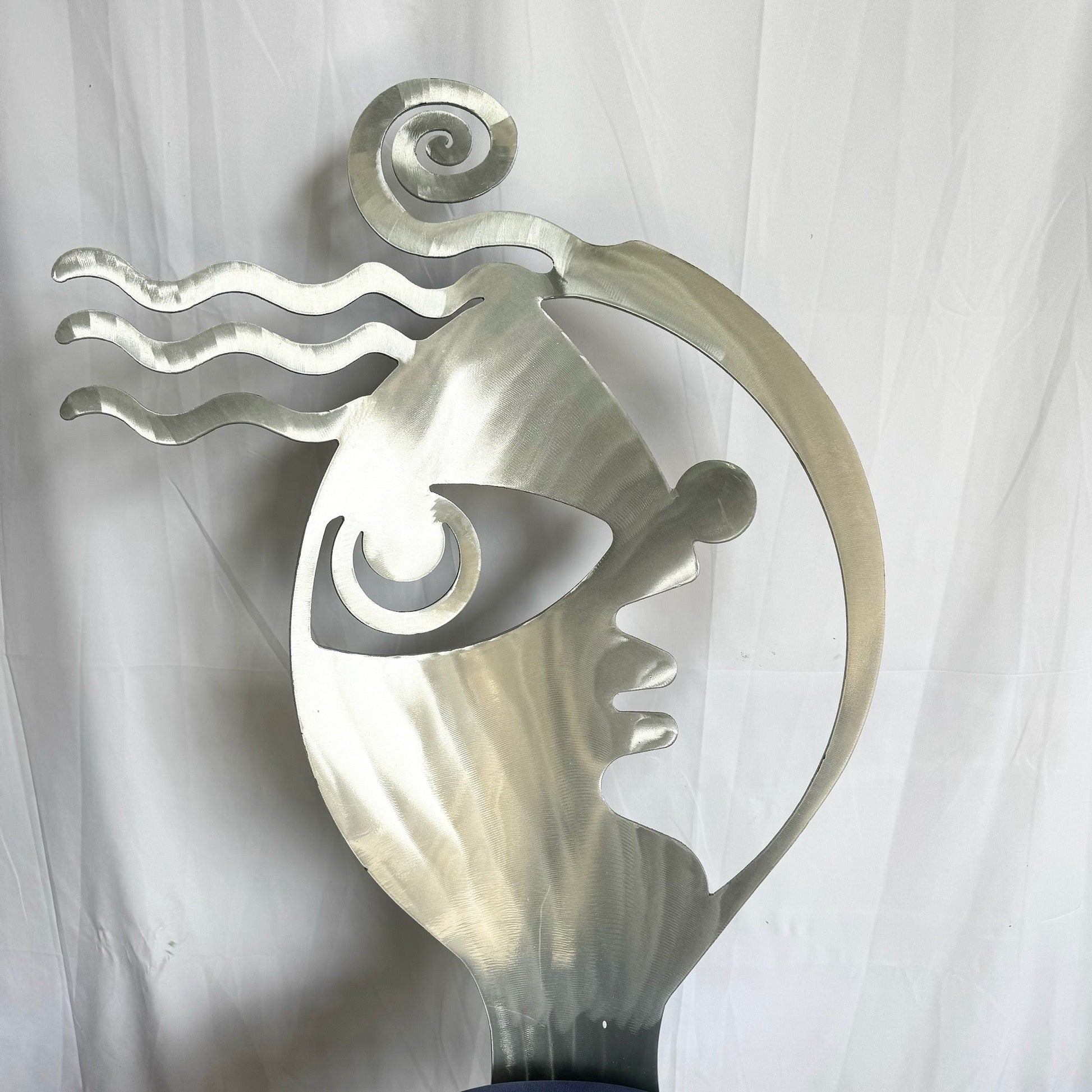 “Cubist Girl” Aluminum Chair by Christopher Royal for Rockledge Design Studio - Dolphin & Flamingo