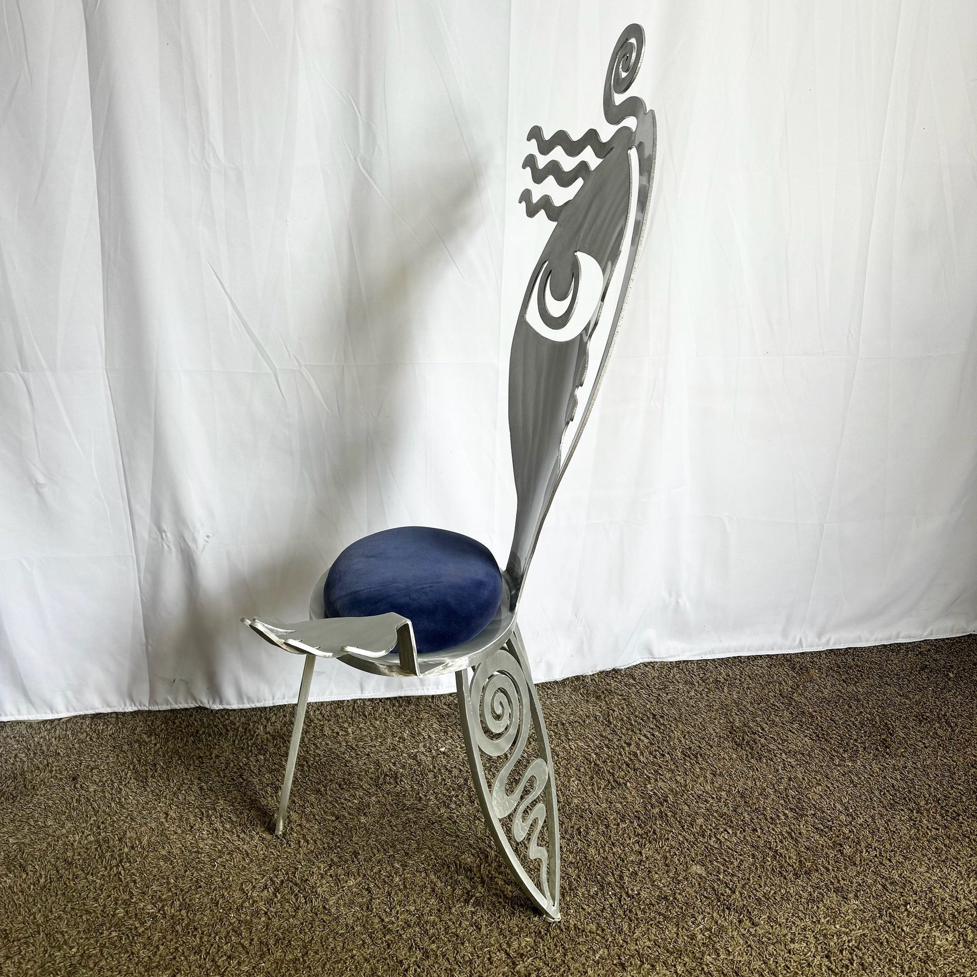 “Cubist Girl” Aluminum Chair by Christopher Royal for Rockledge Design Studio - Dolphin & Flamingo