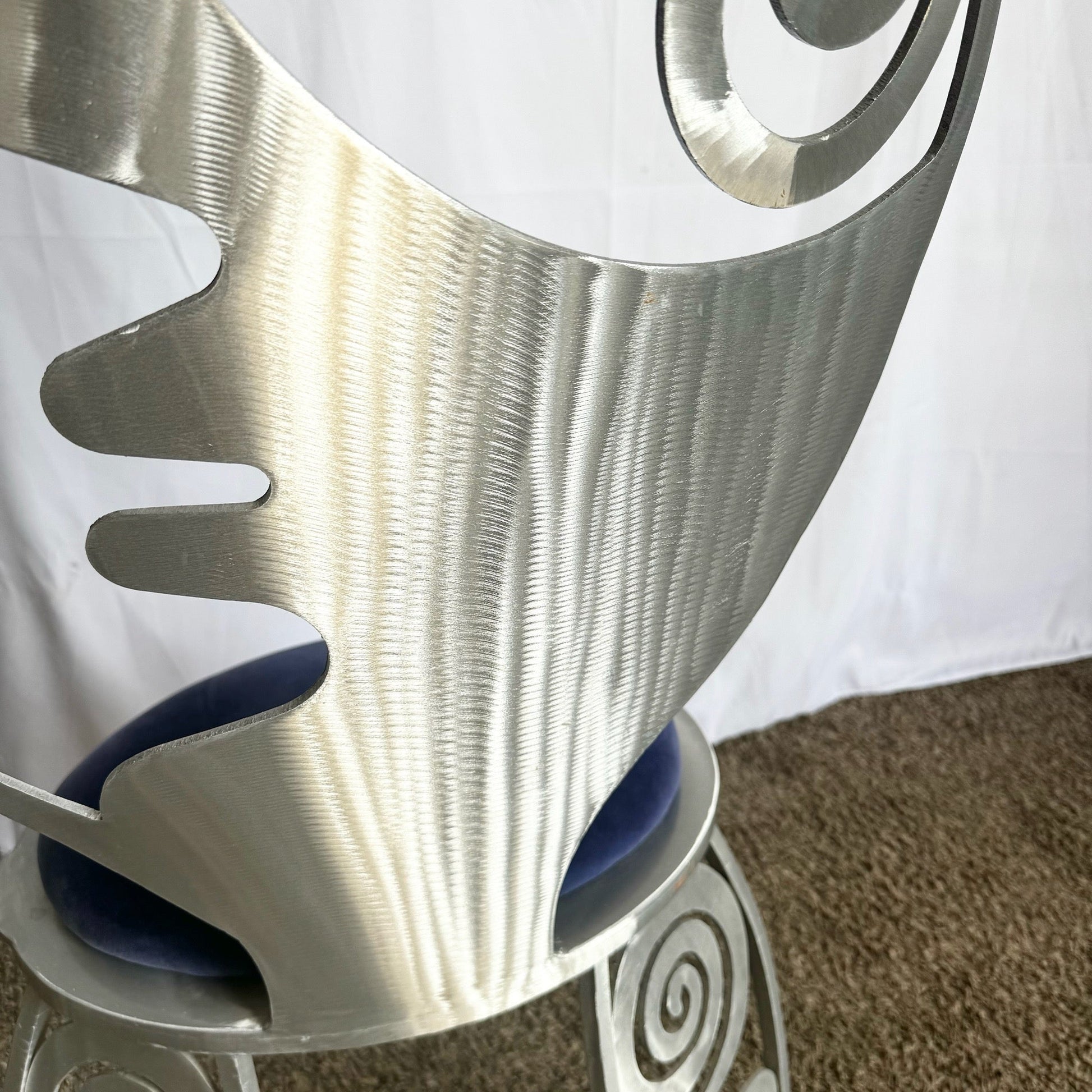 “Cubist Girl” Aluminum Chair by Christopher Royal for Rockledge Design Studio - Dolphin & Flamingo