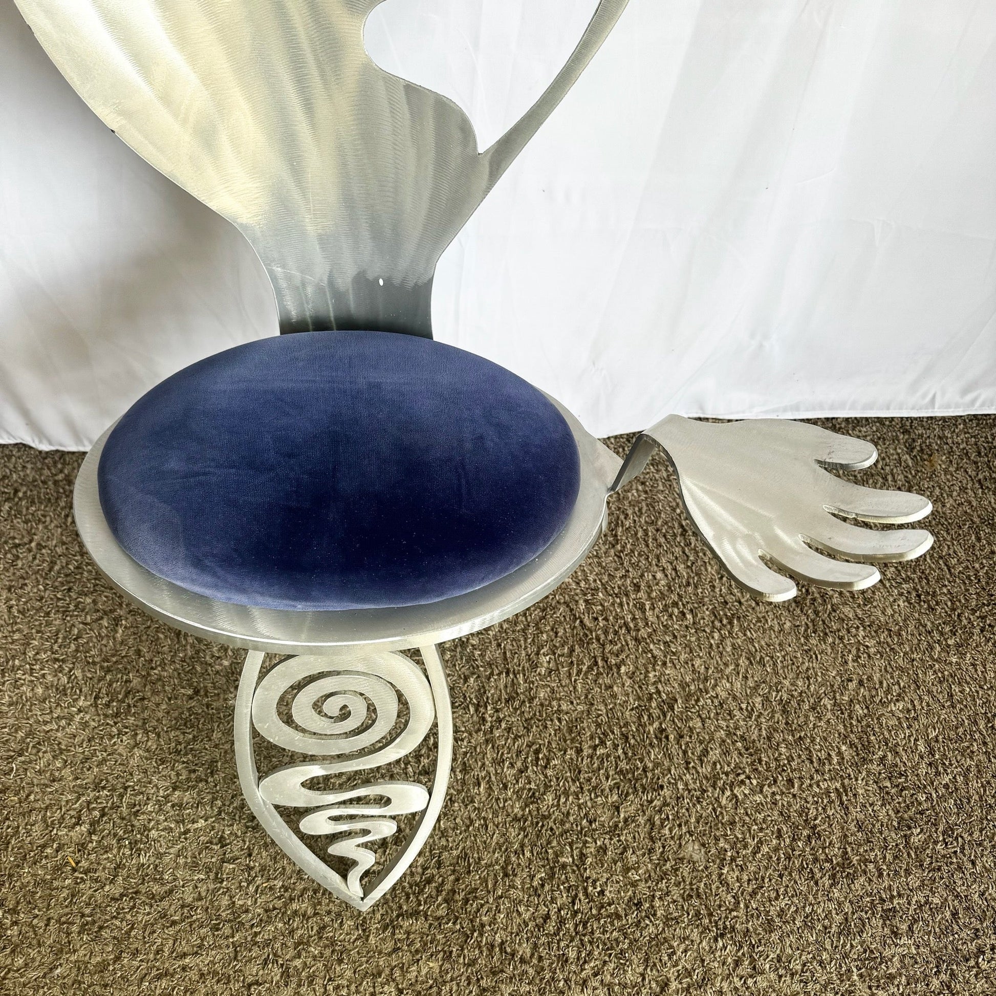 “Cubist Girl” Aluminum Chair by Christopher Royal for Rockledge Design Studio - Dolphin & Flamingo