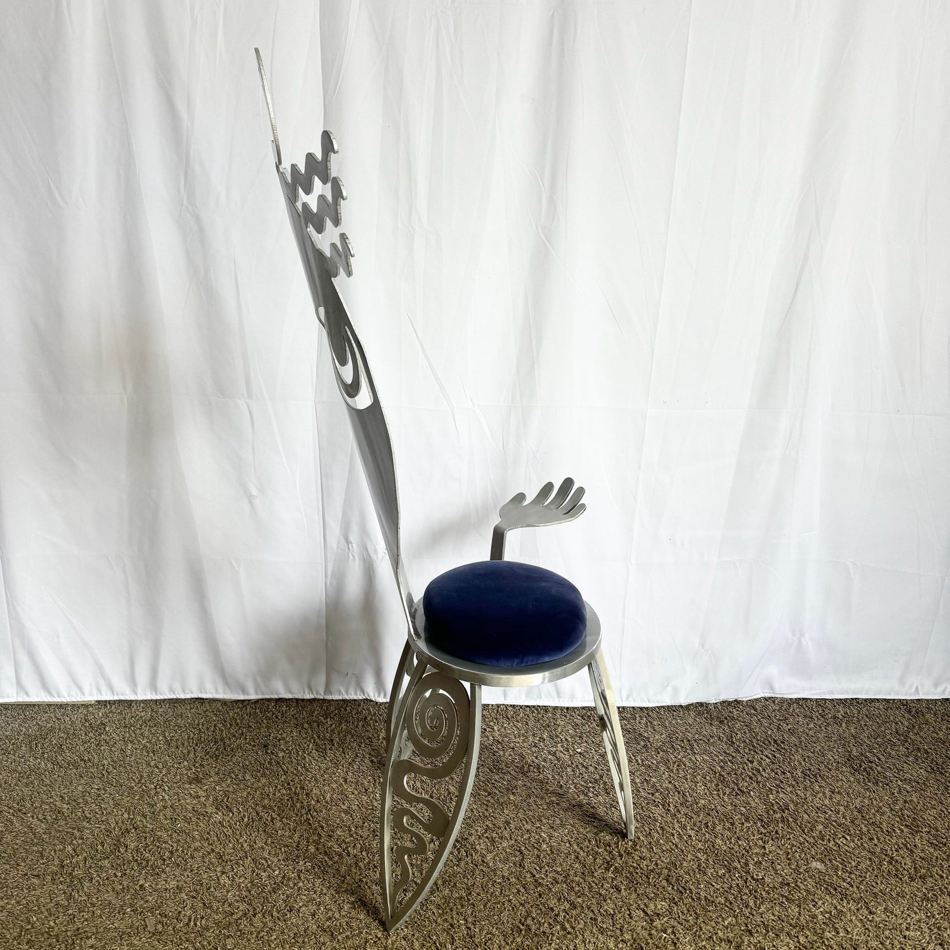 “Cubist Girl” Aluminum Chair by Christopher Royal for Rockledge Design Studio - Dolphin & Flamingo