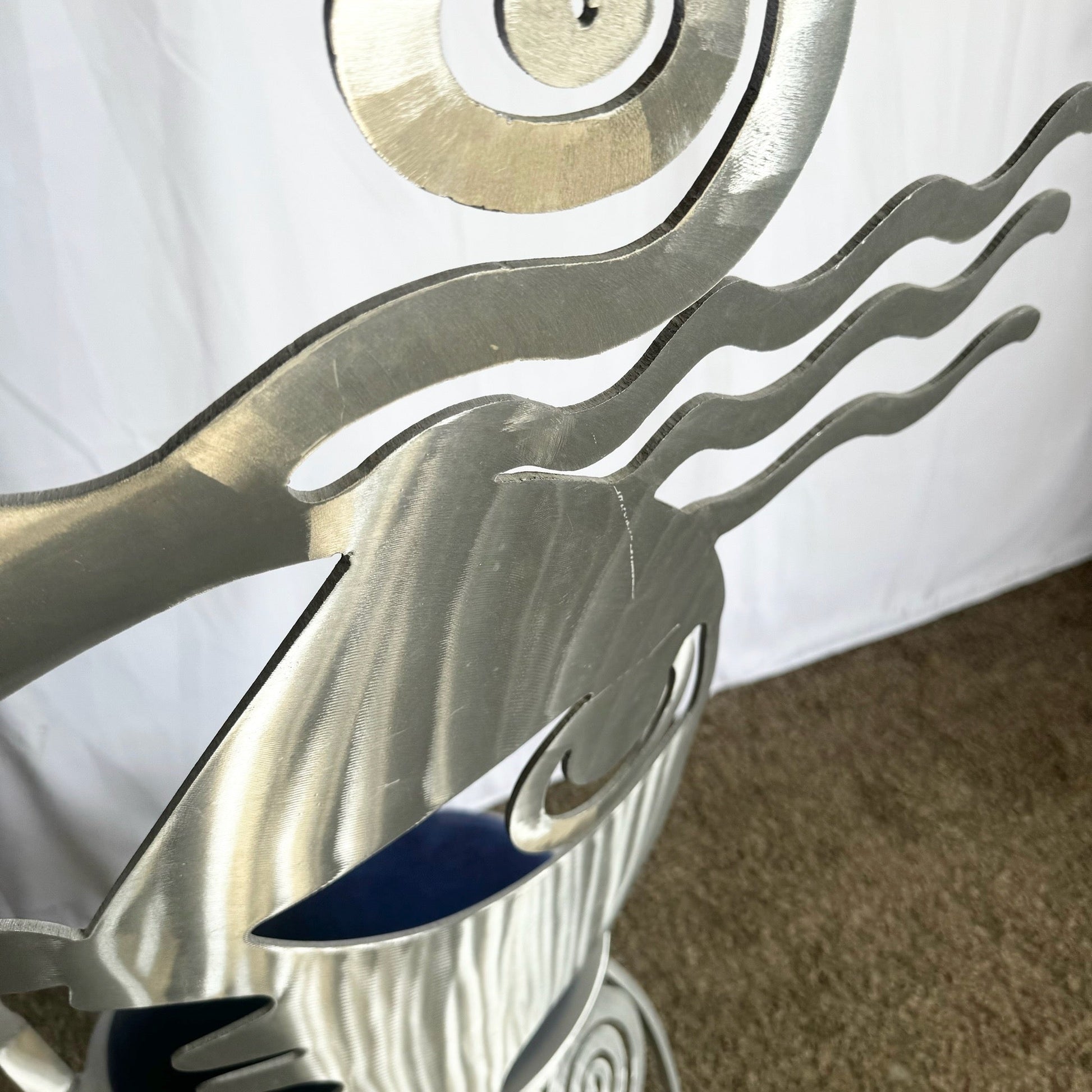 “Cubist Girl” Aluminum Chair by Christopher Royal for Rockledge Design Studio - Dolphin & Flamingo