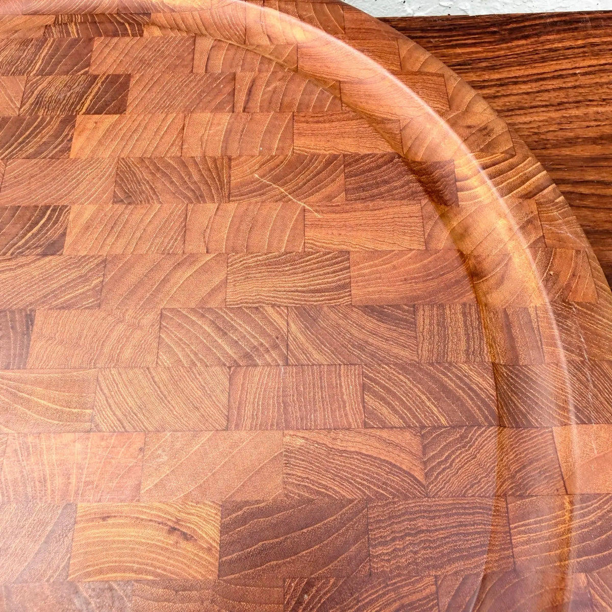 Danish Modern Jens Harald Quistgaard Round Serving Tray/Cutting Board by Dansk International