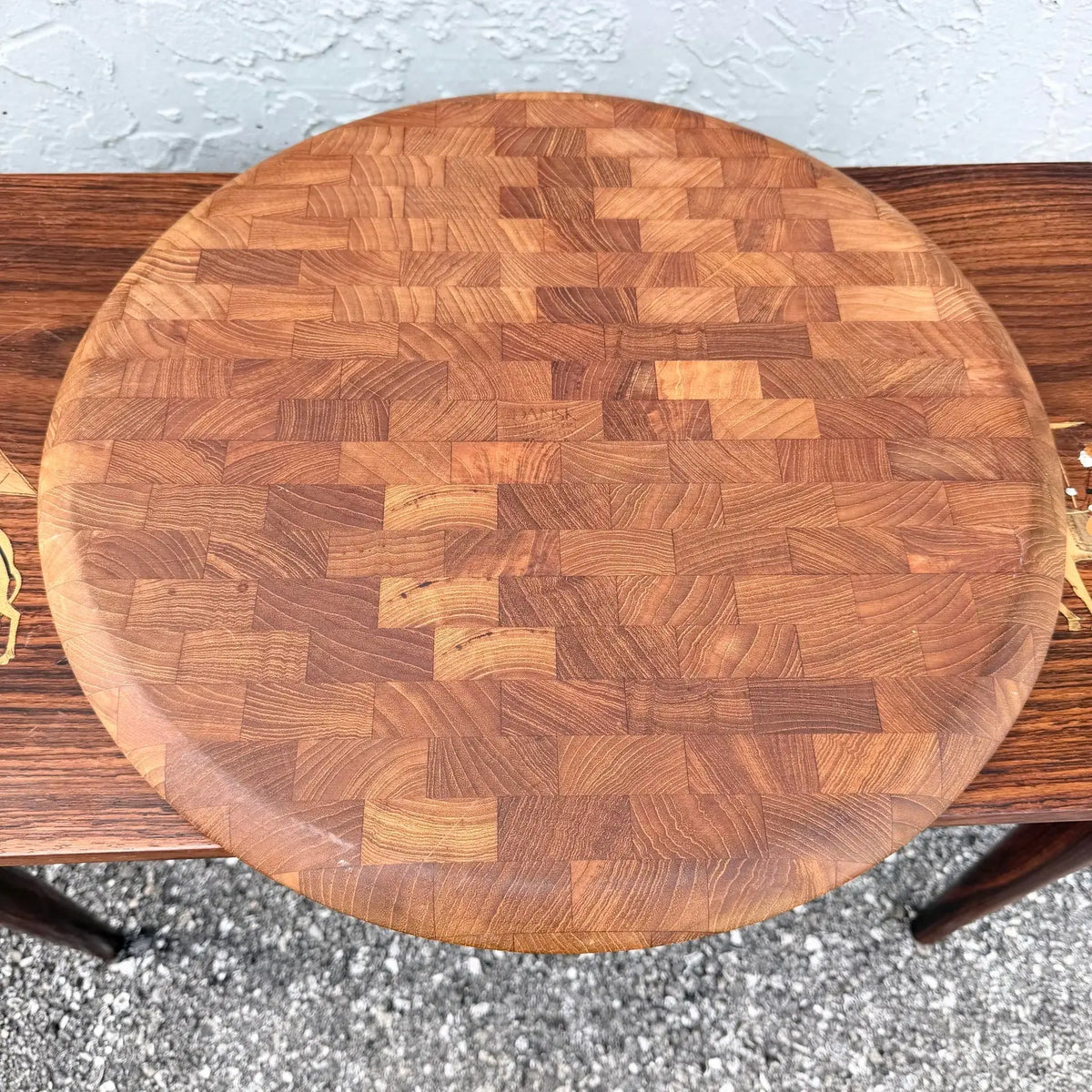 Danish Modern Jens Harald Quistgaard Round Serving Tray/Cutting Board by Dansk International