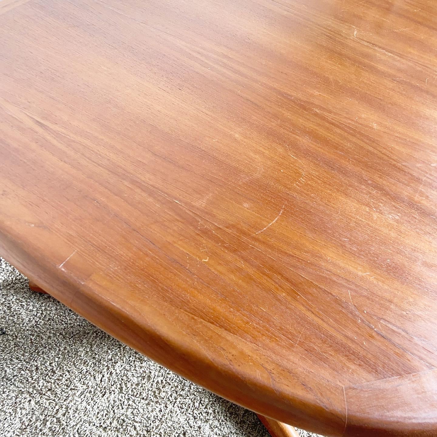 Danish Modern Teak Dining Table by Edvard Valentinsen - Dolphin & Flamingo