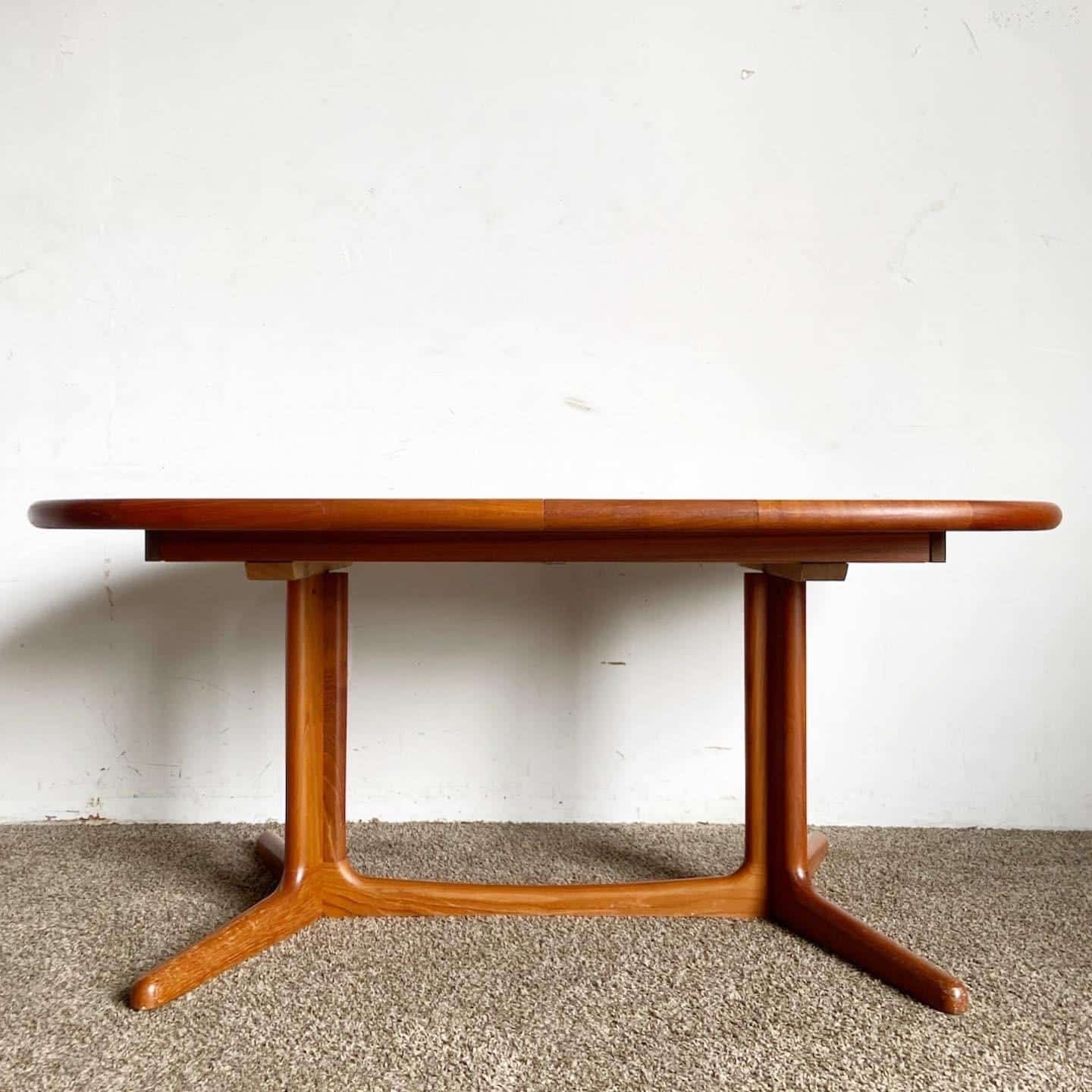 Danish Modern Teak Dining Table by Edvard Valentinsen - Dolphin & Flamingo