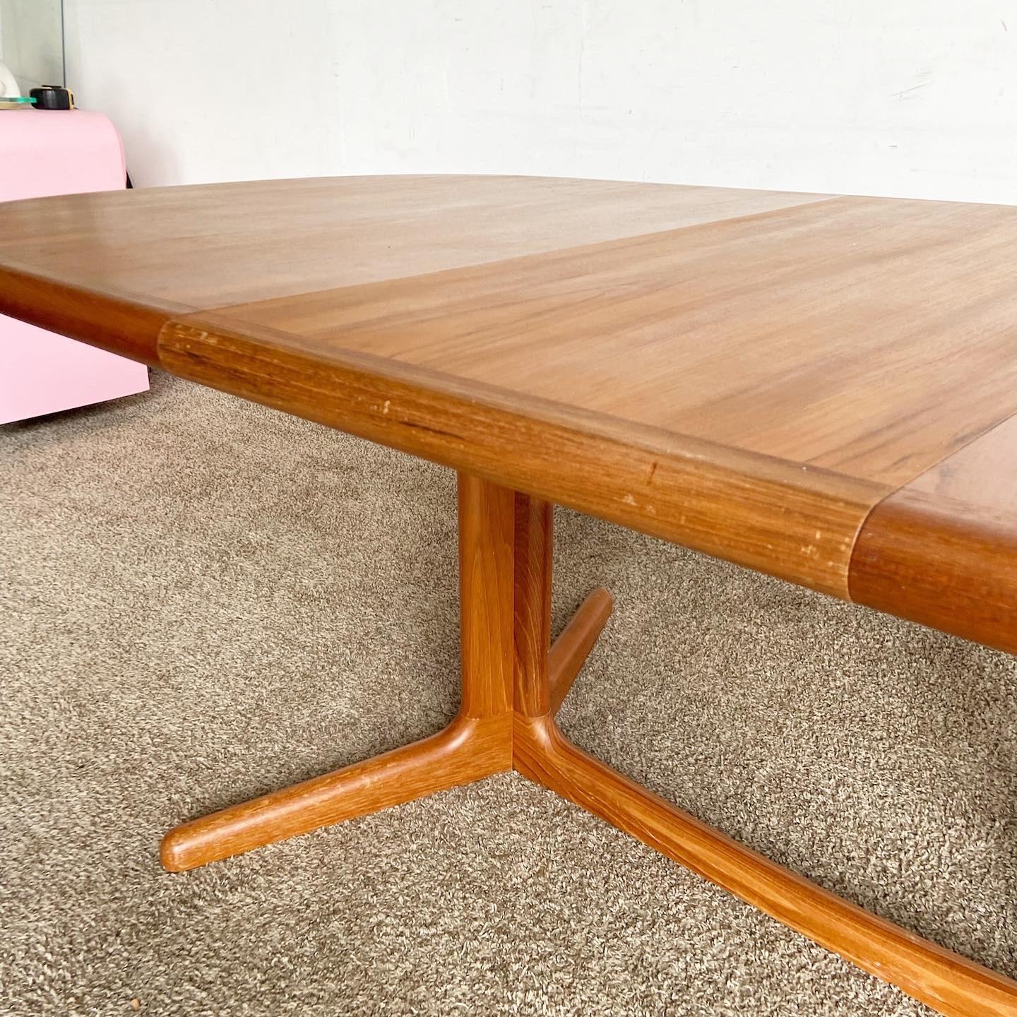 Danish Modern Teak Dining Table by Edvard Valentinsen - Dolphin & Flamingo