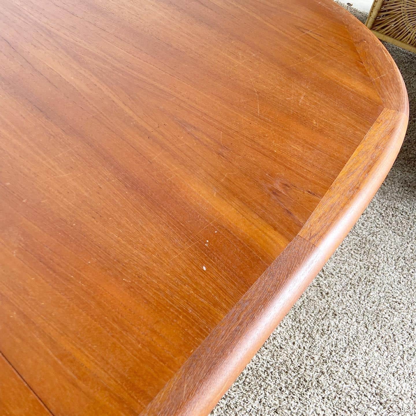Danish Modern Teak Dining Table by Edvard Valentinsen - Dolphin & Flamingo