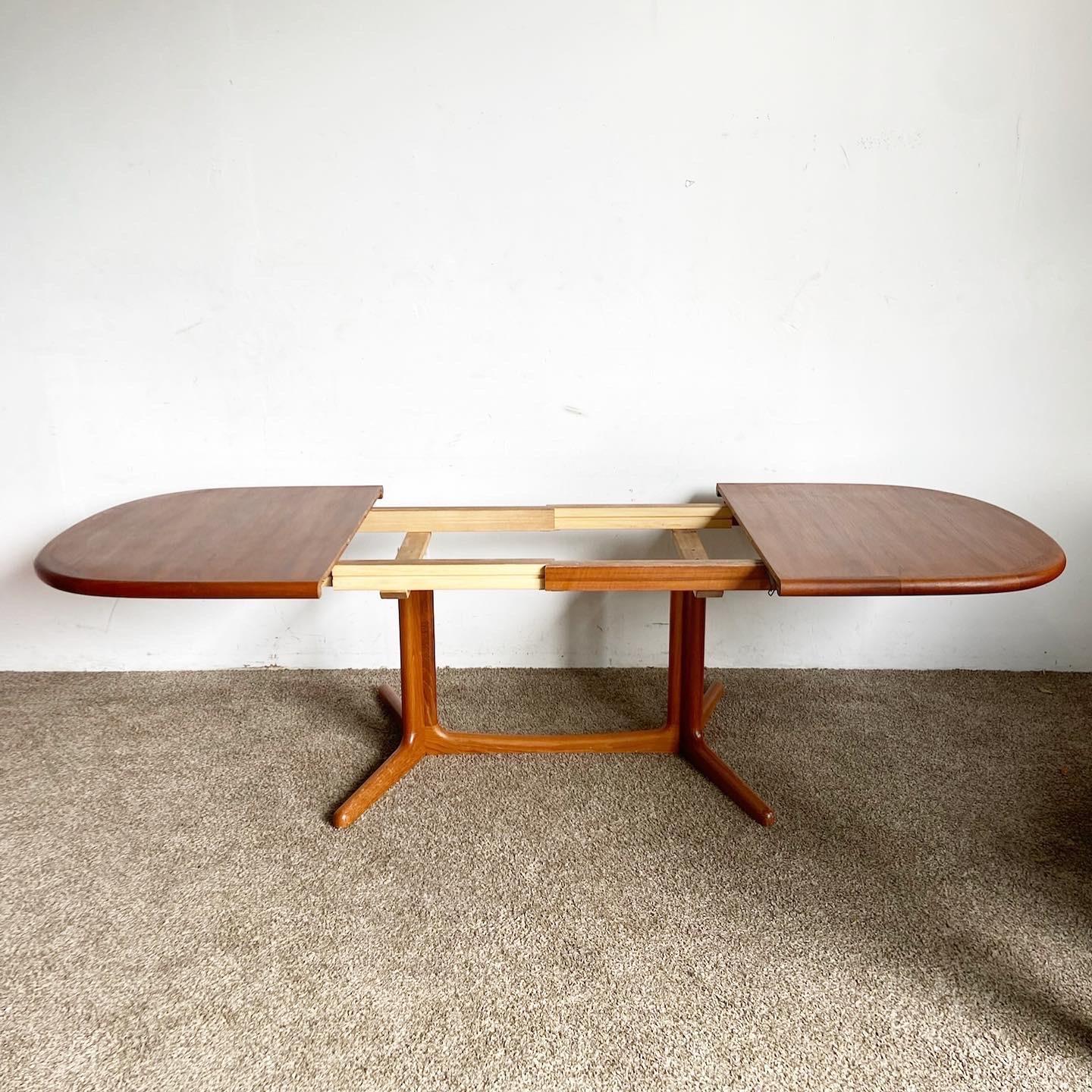 Danish Modern Teak Dining Table by Edvard Valentinsen - Dolphin & Flamingo