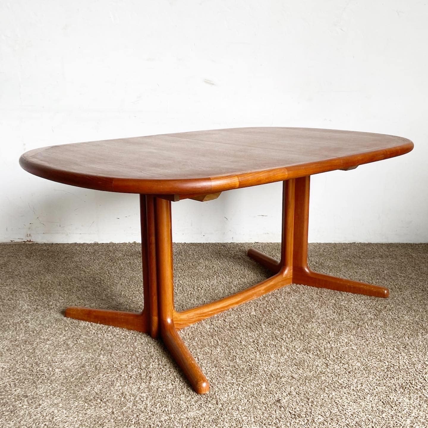 Danish Modern Teak Dining Table by Edvard Valentinsen - Dolphin & Flamingo